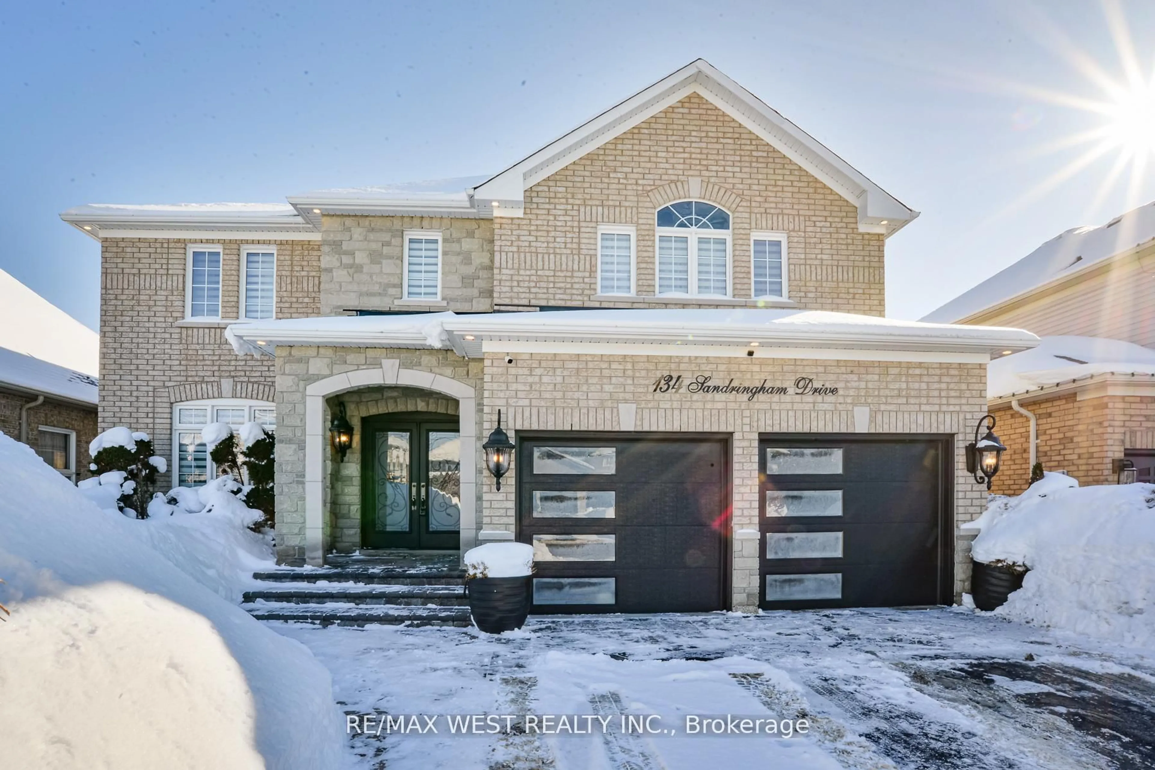 Home with brick exterior material, street for 134 Sandringham Dr, Barrie Ontario L4M 0C9
