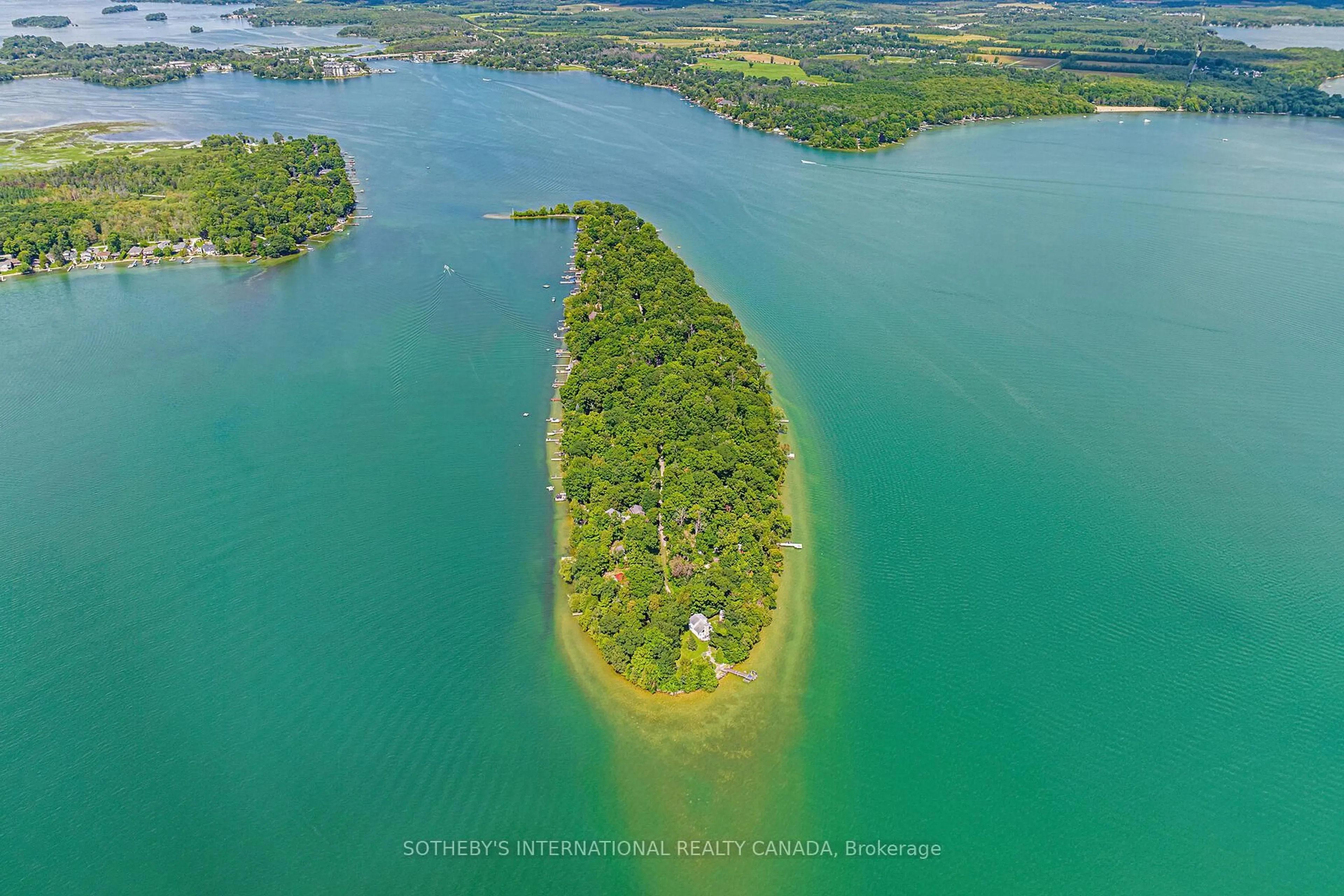 A pic from outside/outdoor area/front of a property/back of a property/a pic from drone, water/lake/river/ocean view for 45 Ivy Lane, Orillia Ontario L3V 6H1