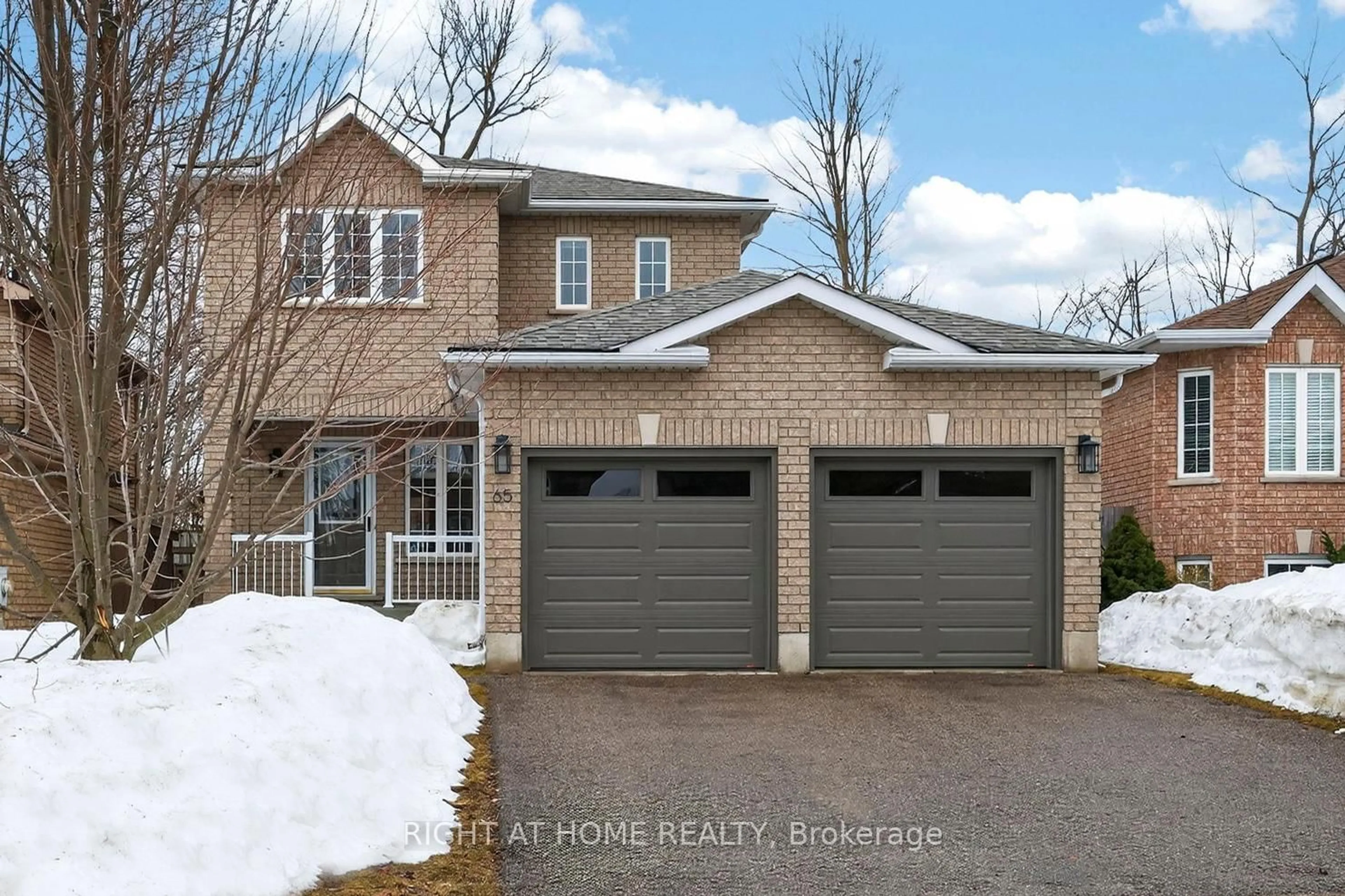 Home with brick exterior material, street for 65 MASTERS Dr, Barrie Ontario L4M 6W9