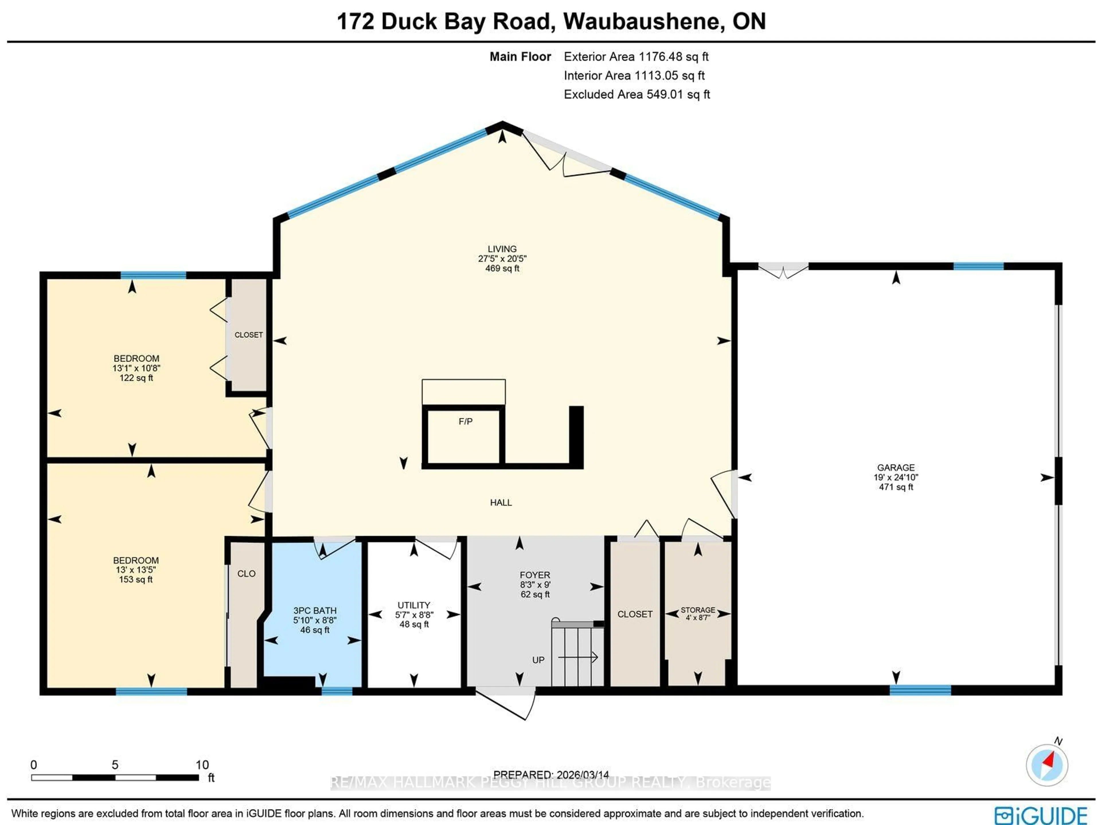 Floor plan for 172 Duck Bay Rd, Tay Ontario L0K 2C0