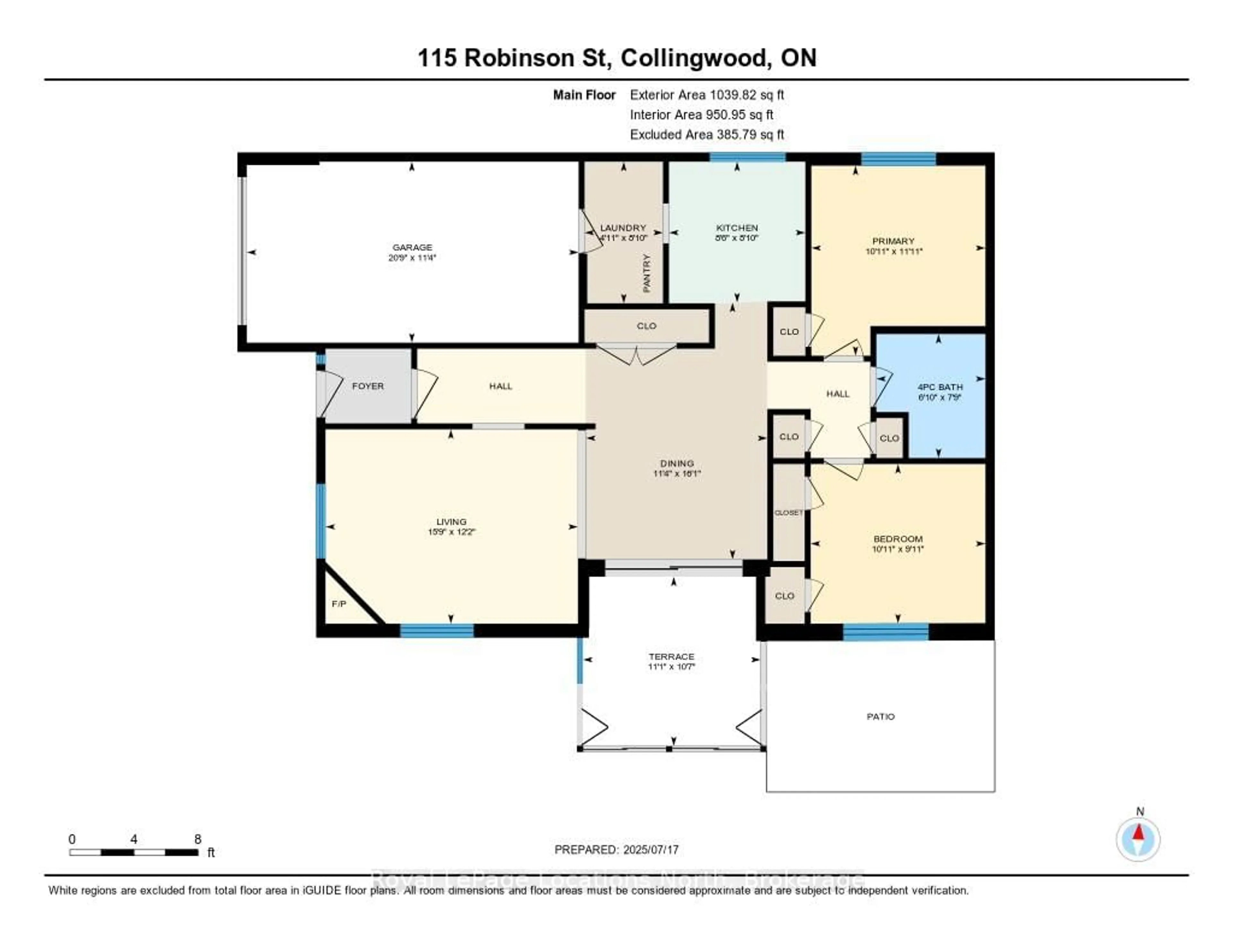 Floor plan for 115 Robinson St, Collingwood Ontario L9Y 3M2