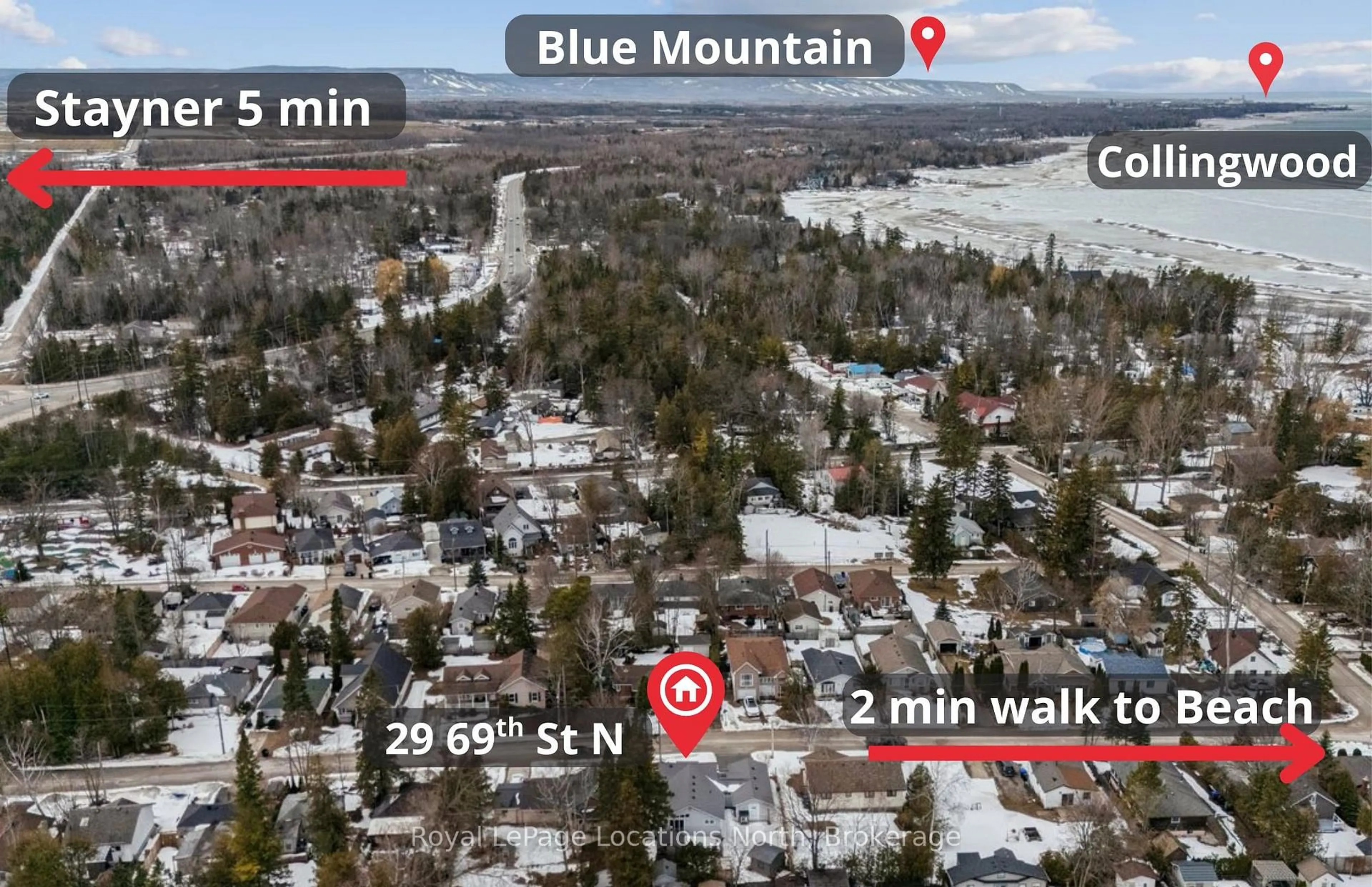 Picture of a map for 29 69th St, Wasaga Beach Ontario L9Z 1T9