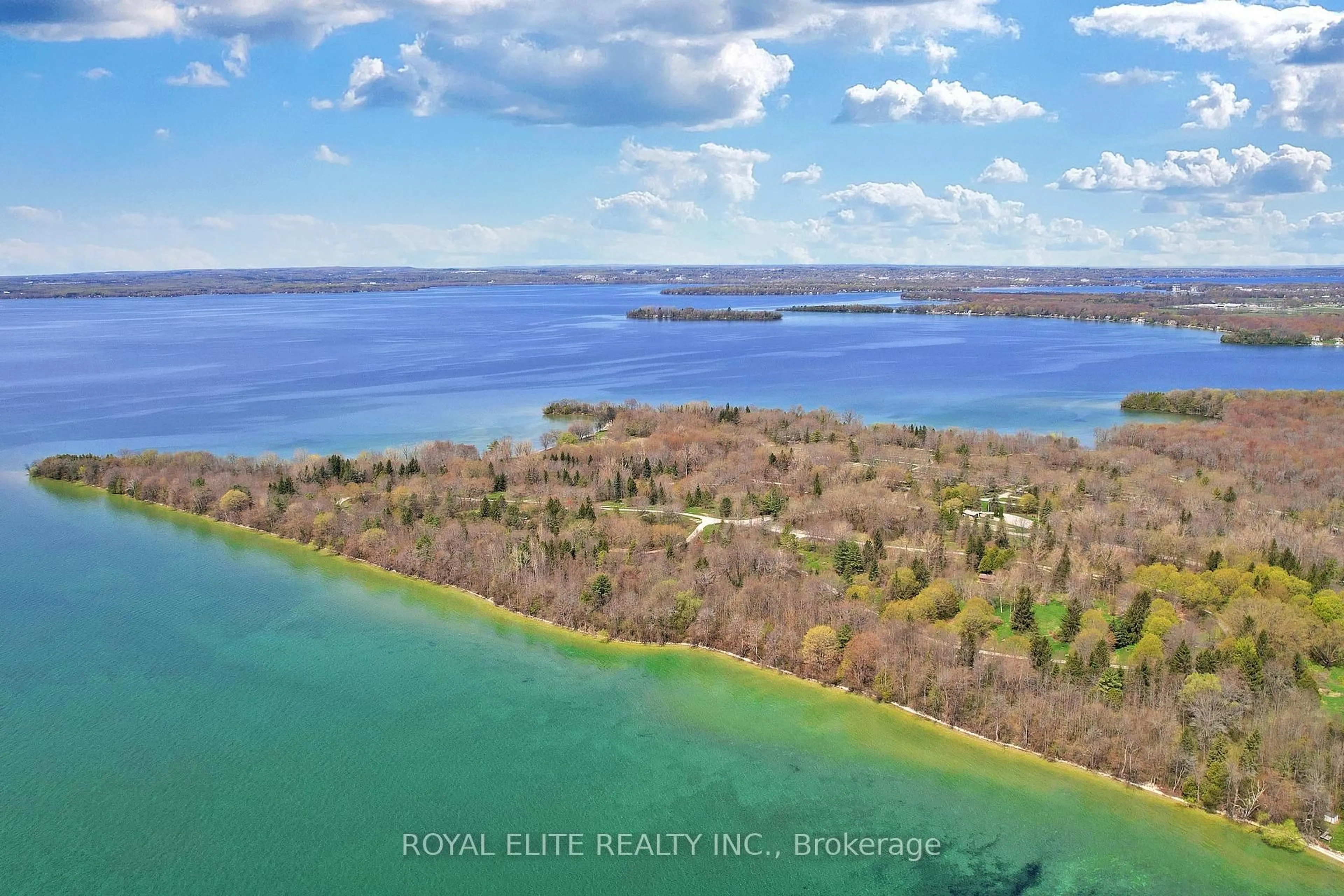 A pic from outside/outdoor area/front of a property/back of a property/a pic from drone, water/lake/river/ocean view for 3965 Hilltop Rd, Ramara Ontario L3V 6H7