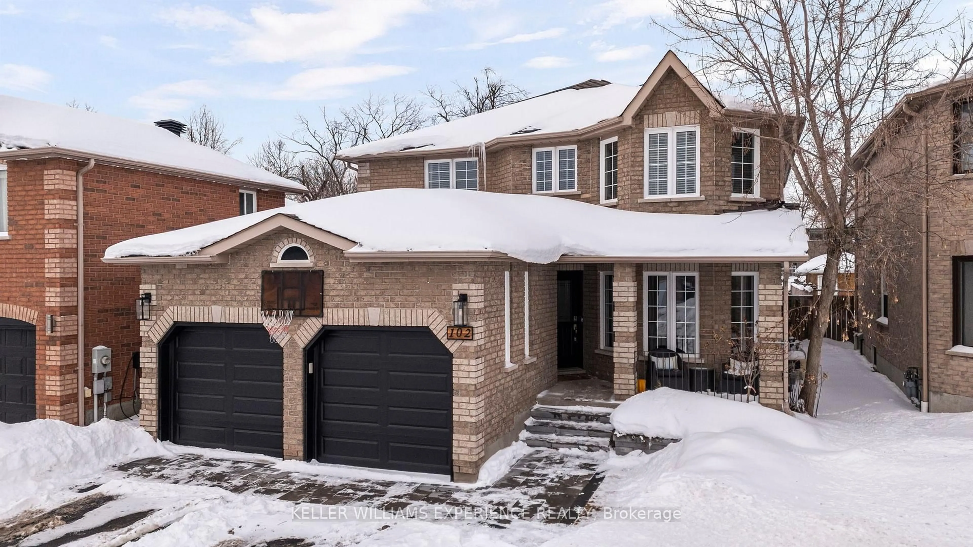 Home with brick exterior material, street for 102 Country Lane, Barrie Ontario L4N 0N3