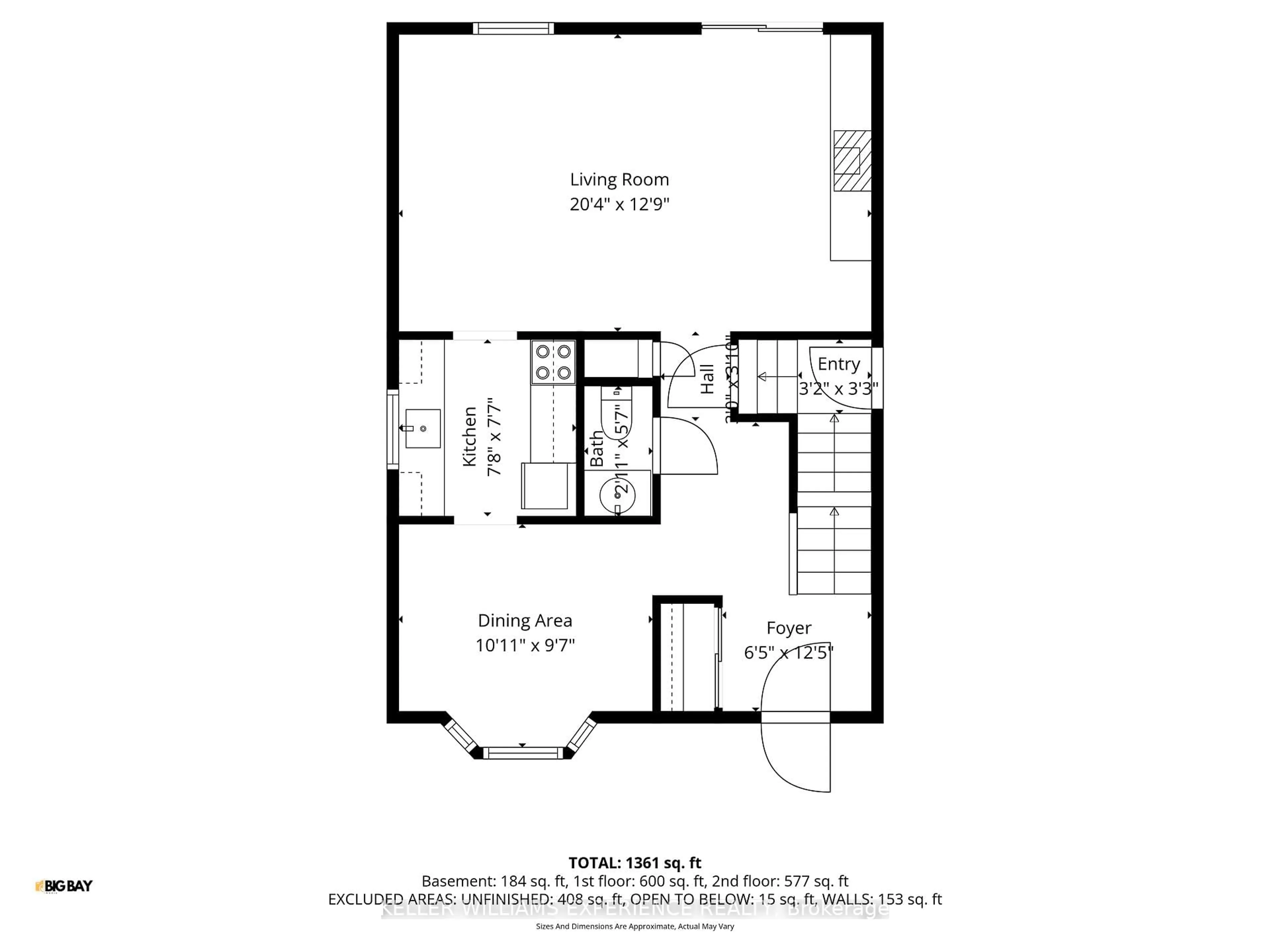 Floor plan for 233 Little Ave, Barrie Ontario L4N 6L3
