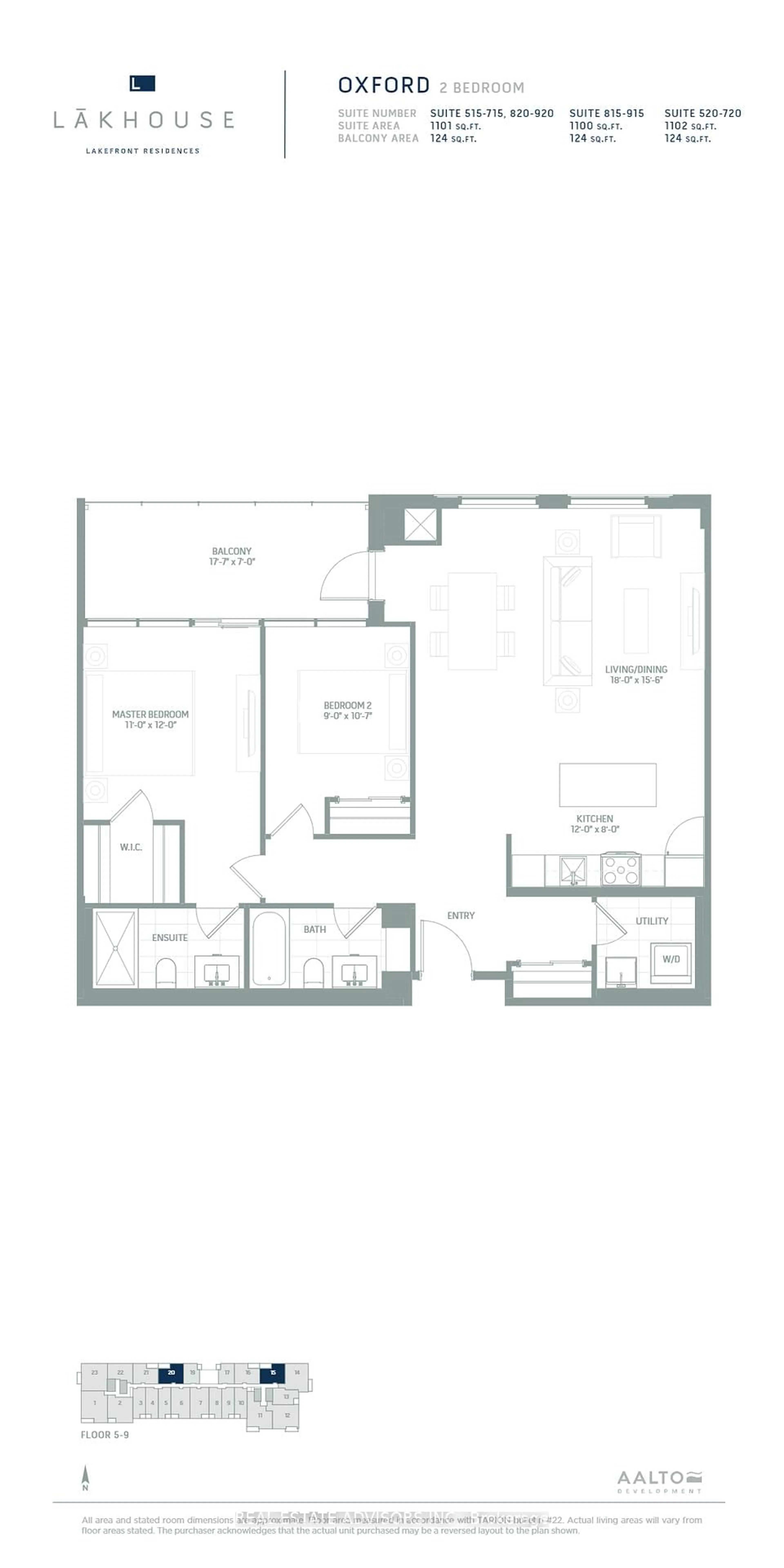 Floor plan for 185 Dunlop St #716, Barrie Ontario L4M 1B2