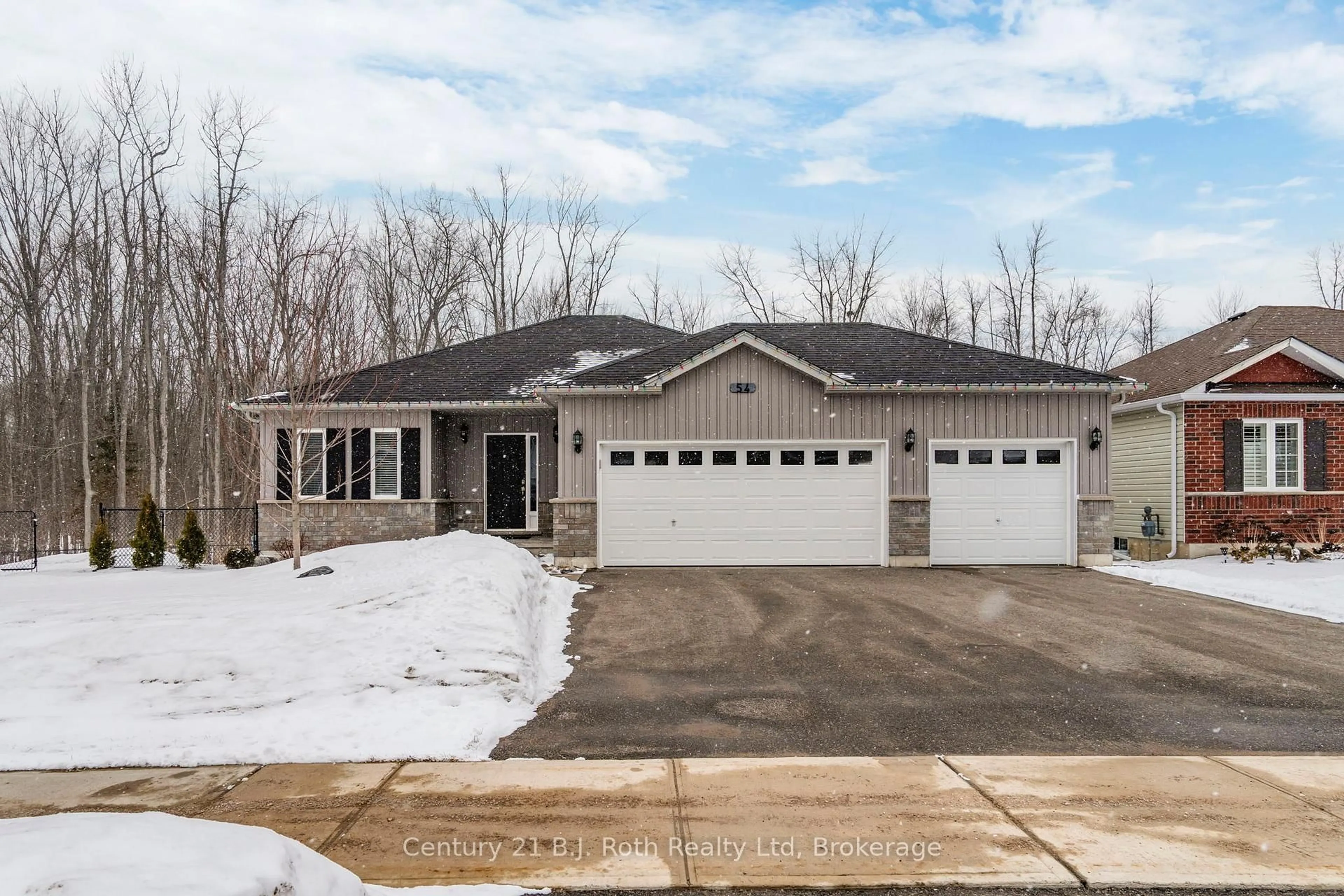 Home with brick exterior material, street for 54 Ralph Dalton Blvd, Tay Ontario L0K 2A0