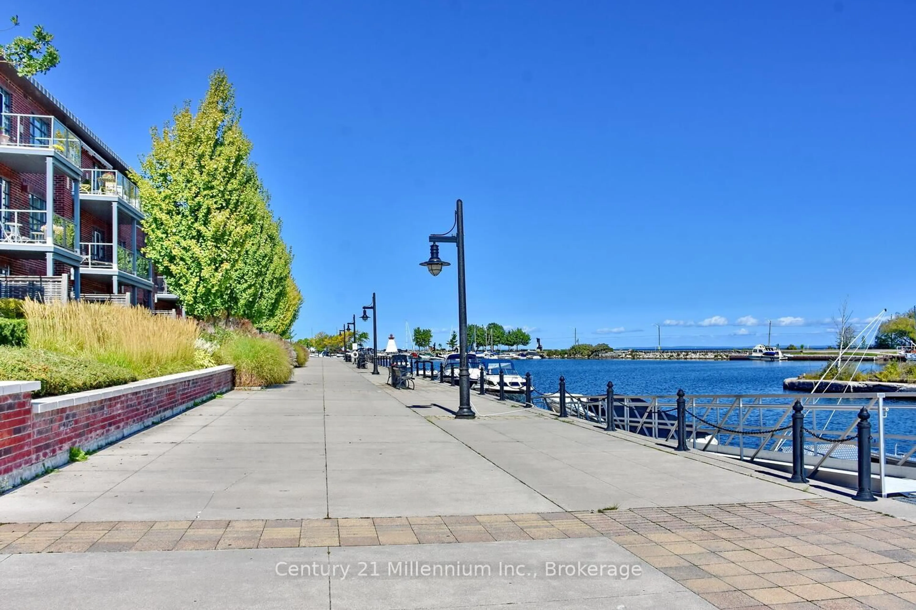 Patio, water/lake/river/ocean view for 1 Shipyard Lane #208, Collingwood Ontario L9Y 0W2