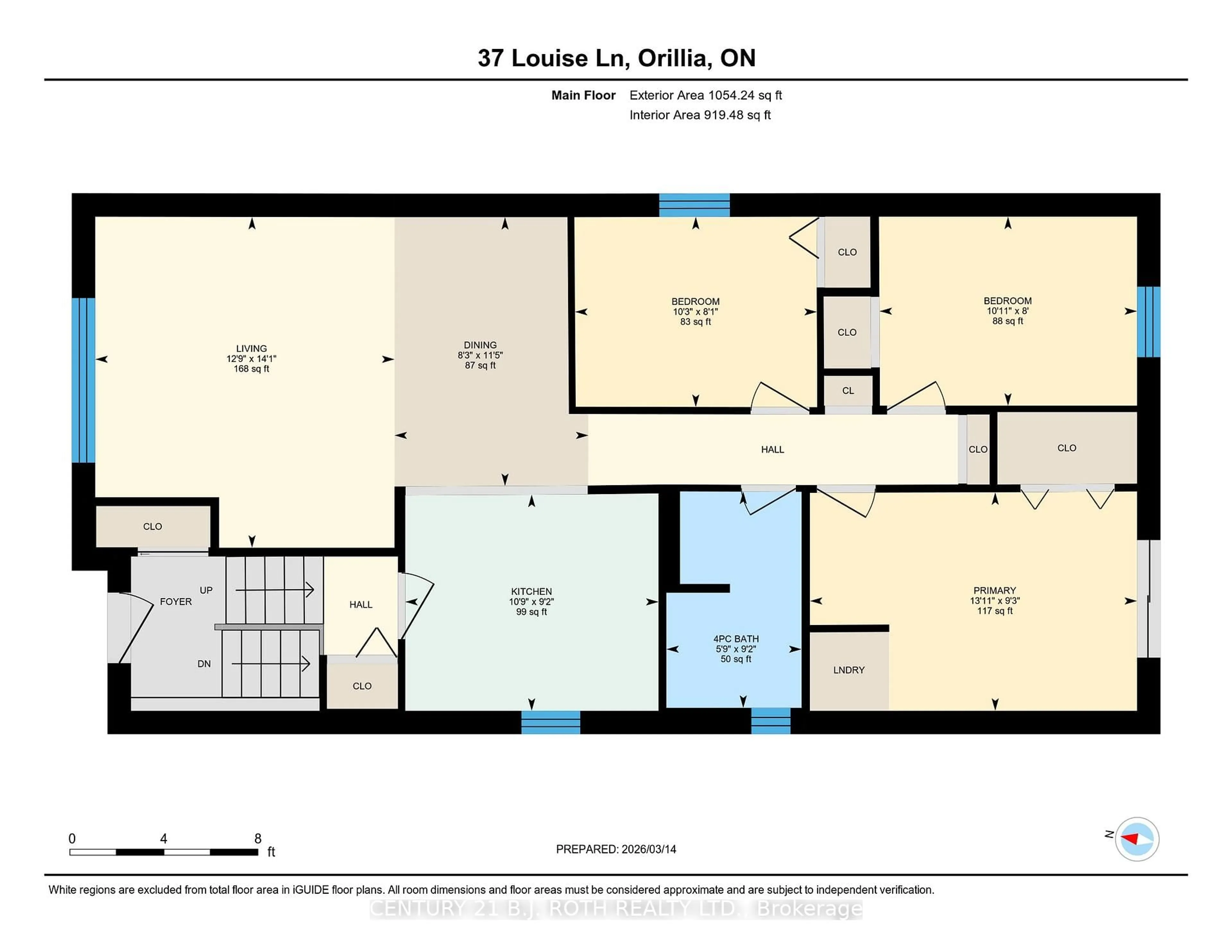 Floor plan for 37 Louise Lane, Orillia Ontario L3V 7W1