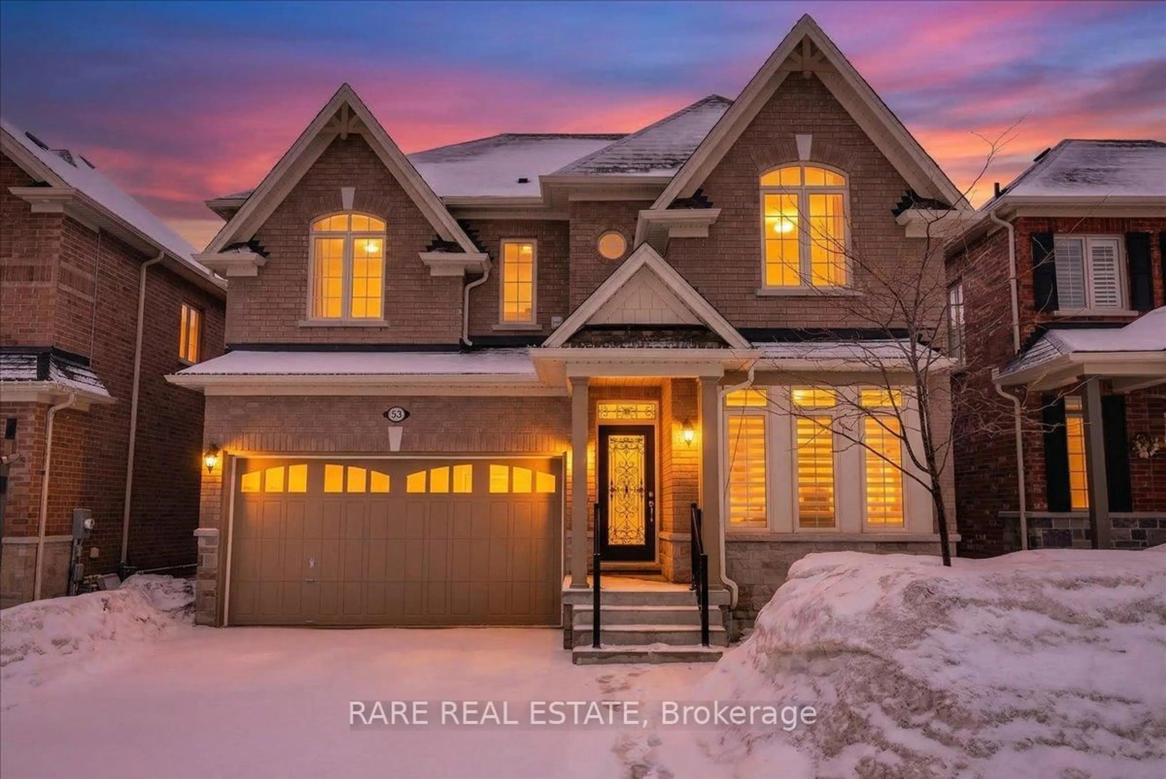 Home with brick exterior material, street for 53 Rugman Cres, Springwater Ontario L9X 2A4