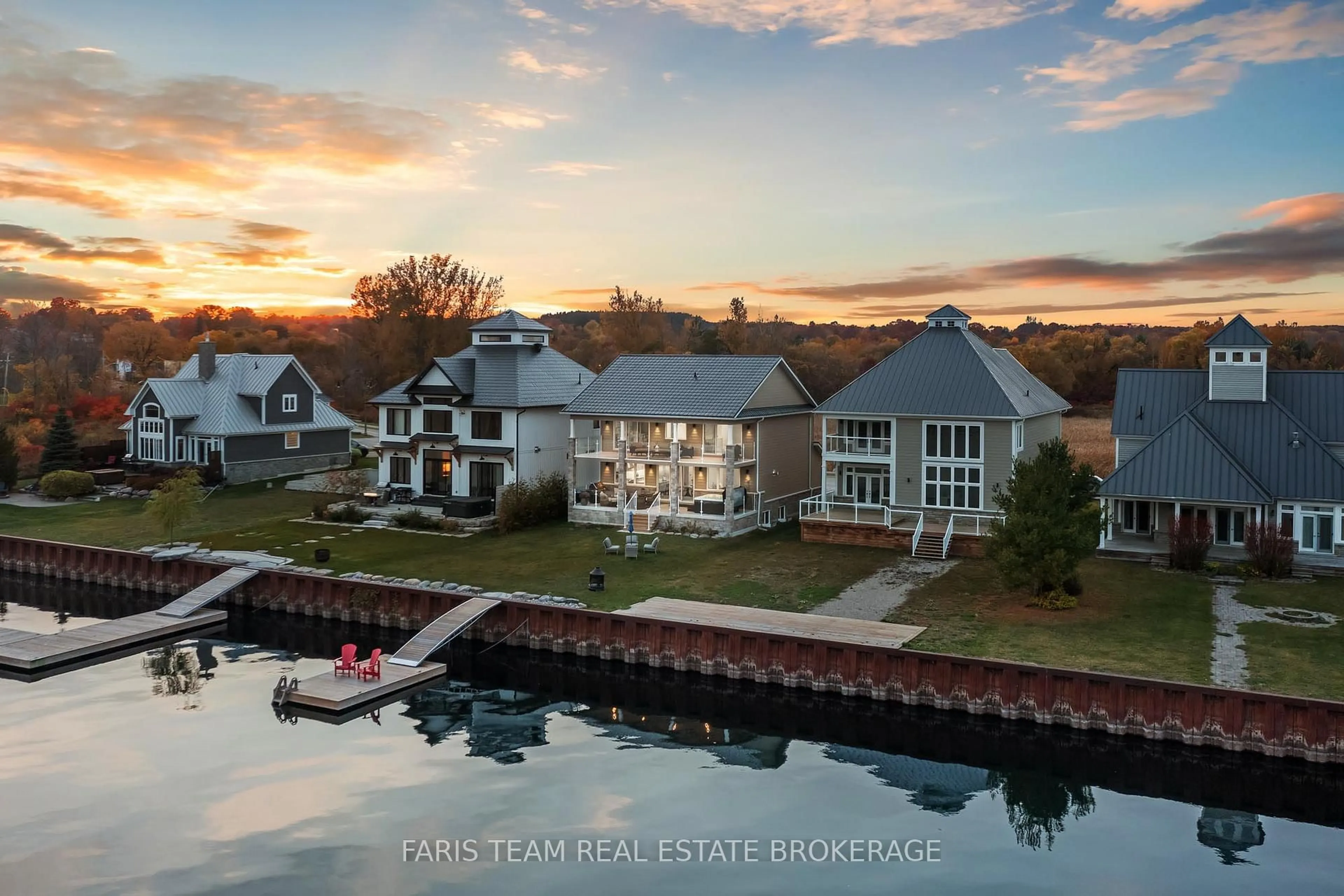 A pic from outside/outdoor area/front of a property/back of a property/a pic from drone, water/lake/river/ocean view for 7 Dock Lane, Tay Ontario L0K 1R0
