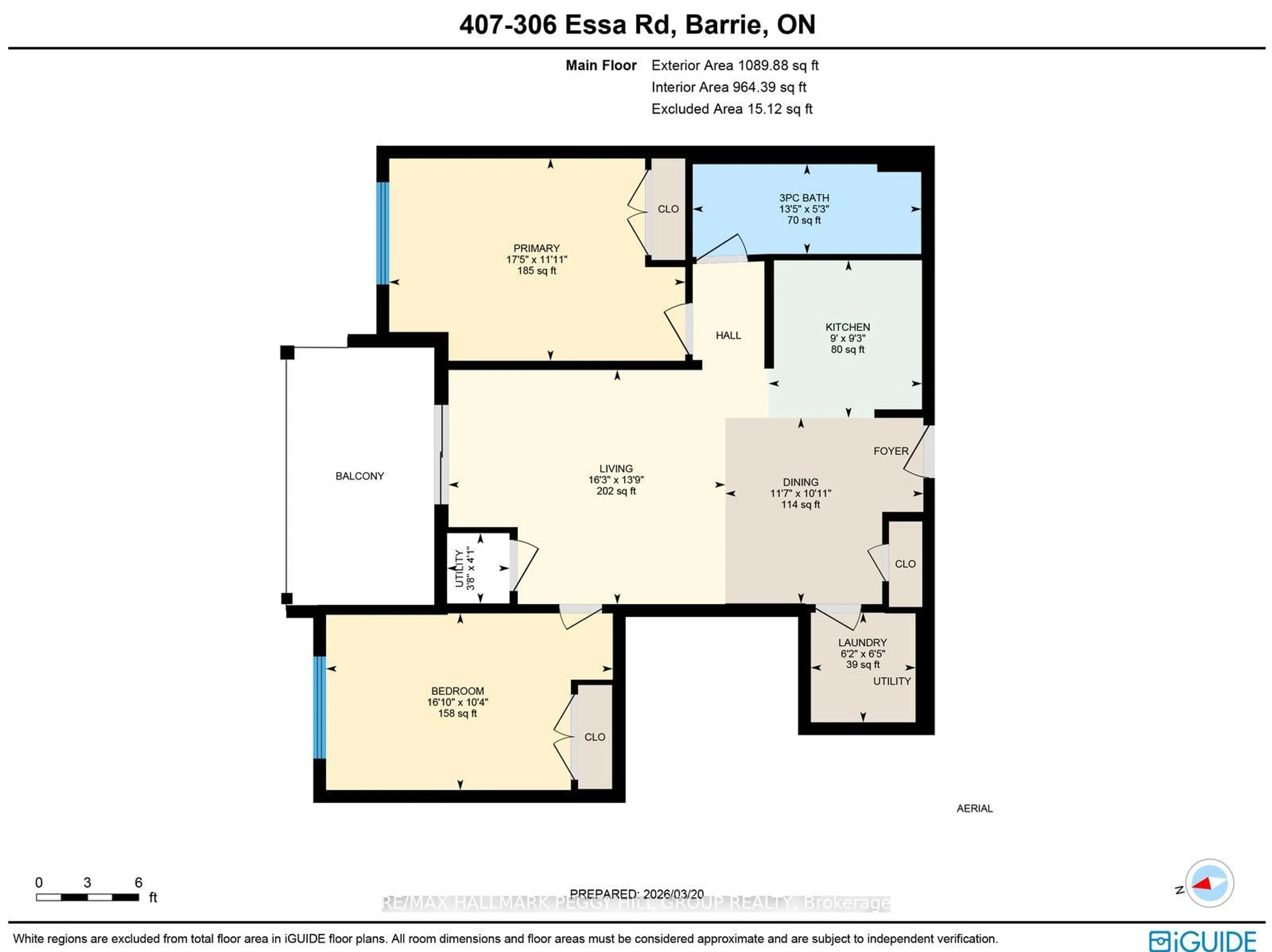 Floor plan for 306 Essa Rd #407, Barrie Ontario L9J 0H5