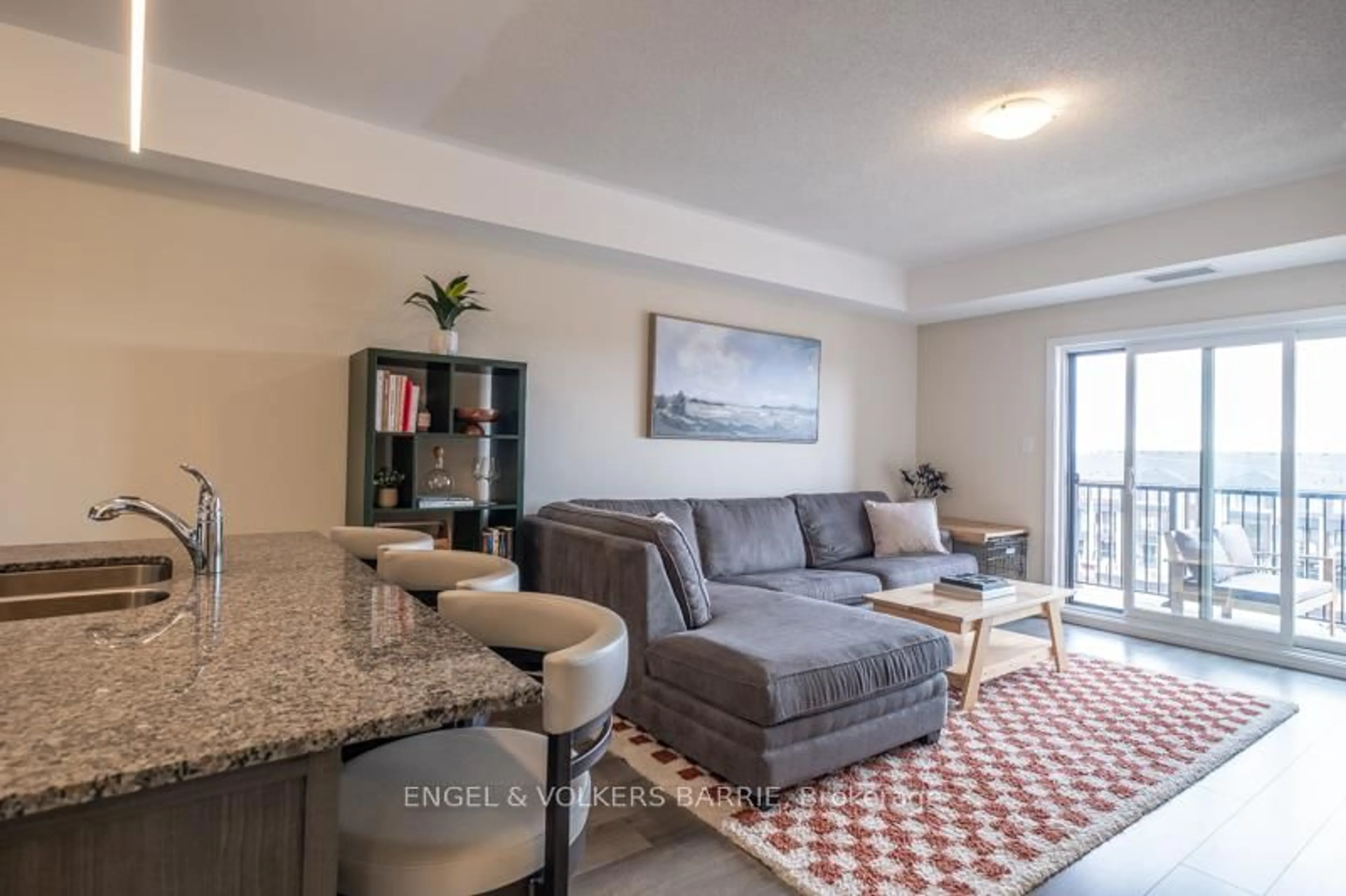 Living room with furniture, unknown for 4 Spice Way #312, Barrie Ontario L9J 0M2