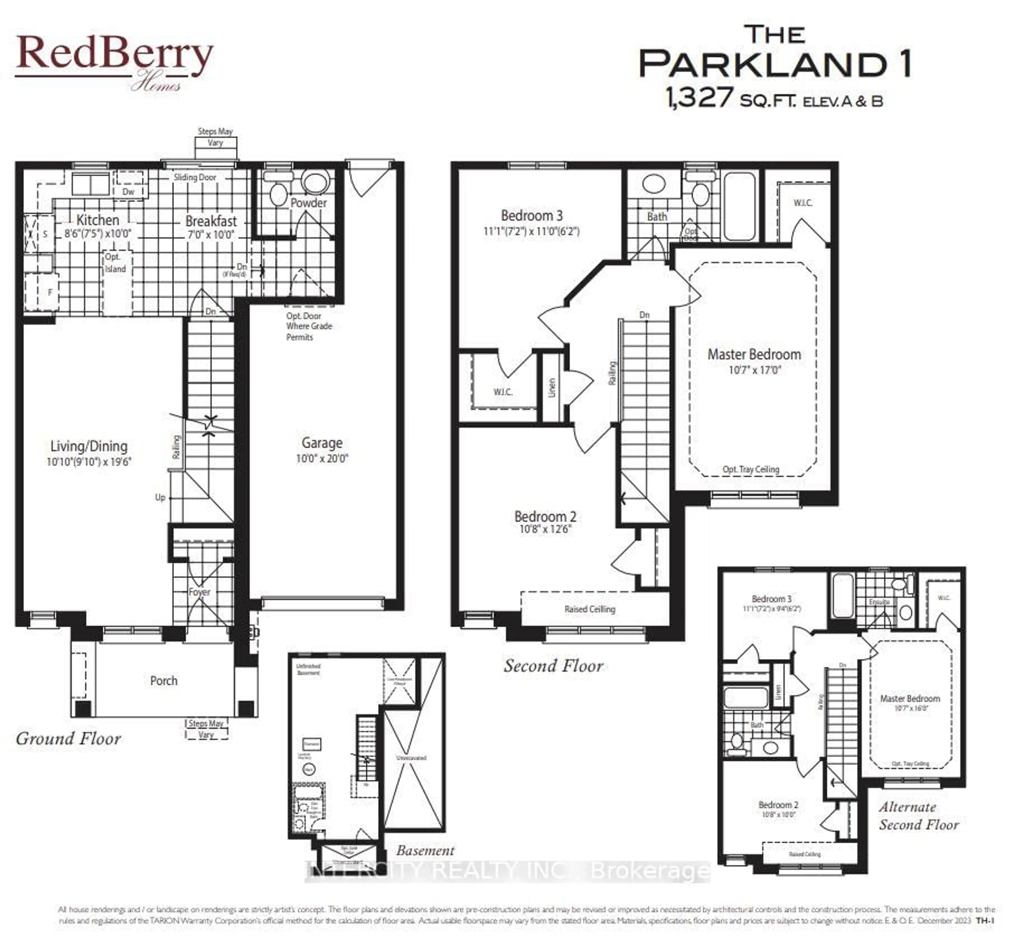 Floor plan for 10 Auburn Lane #Block 220-3, Wasaga Beach Ontario L9Z 0M2