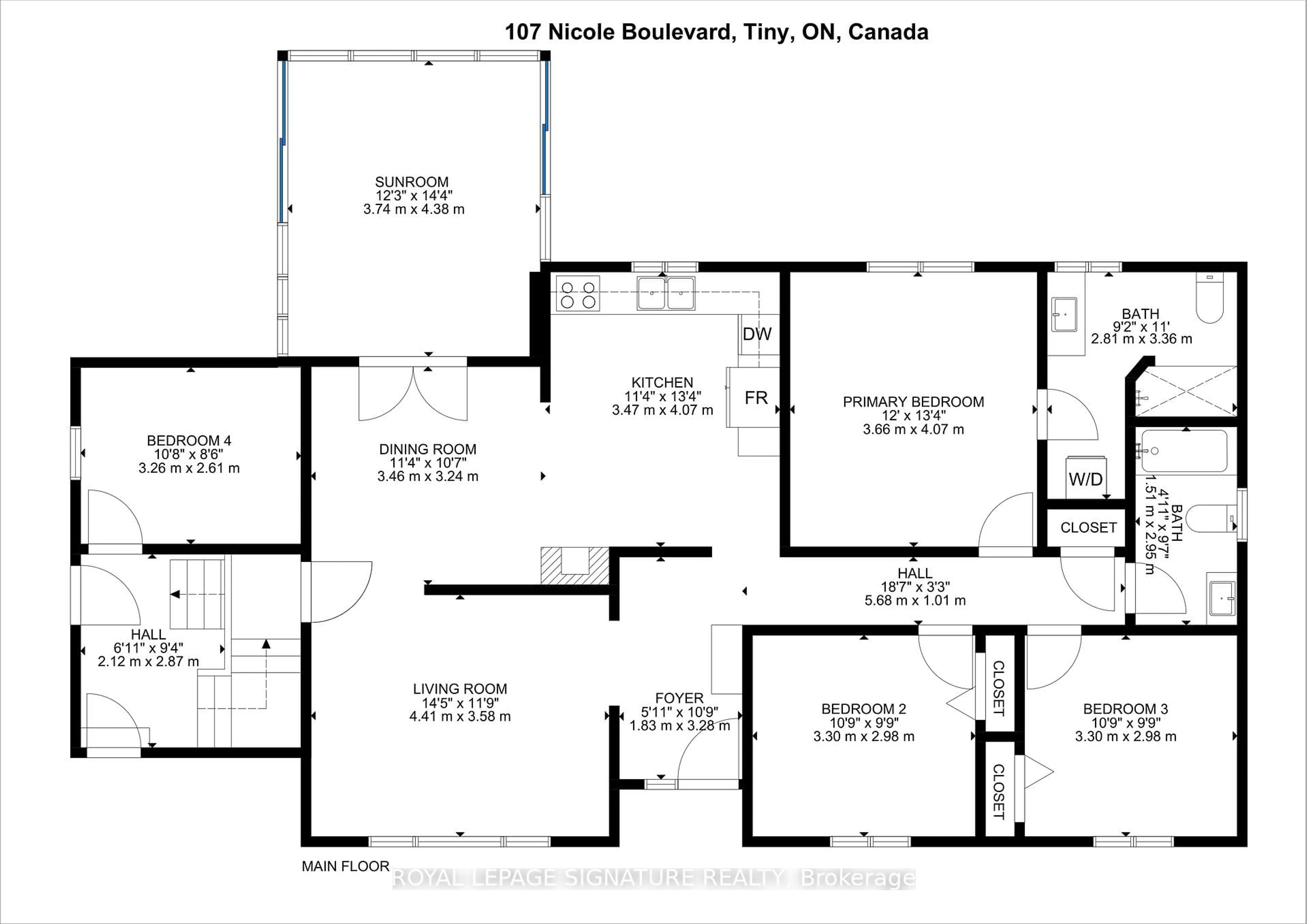 Floor plan for 107 Nicole Blvd, Tiny Ontario L0L 2T0