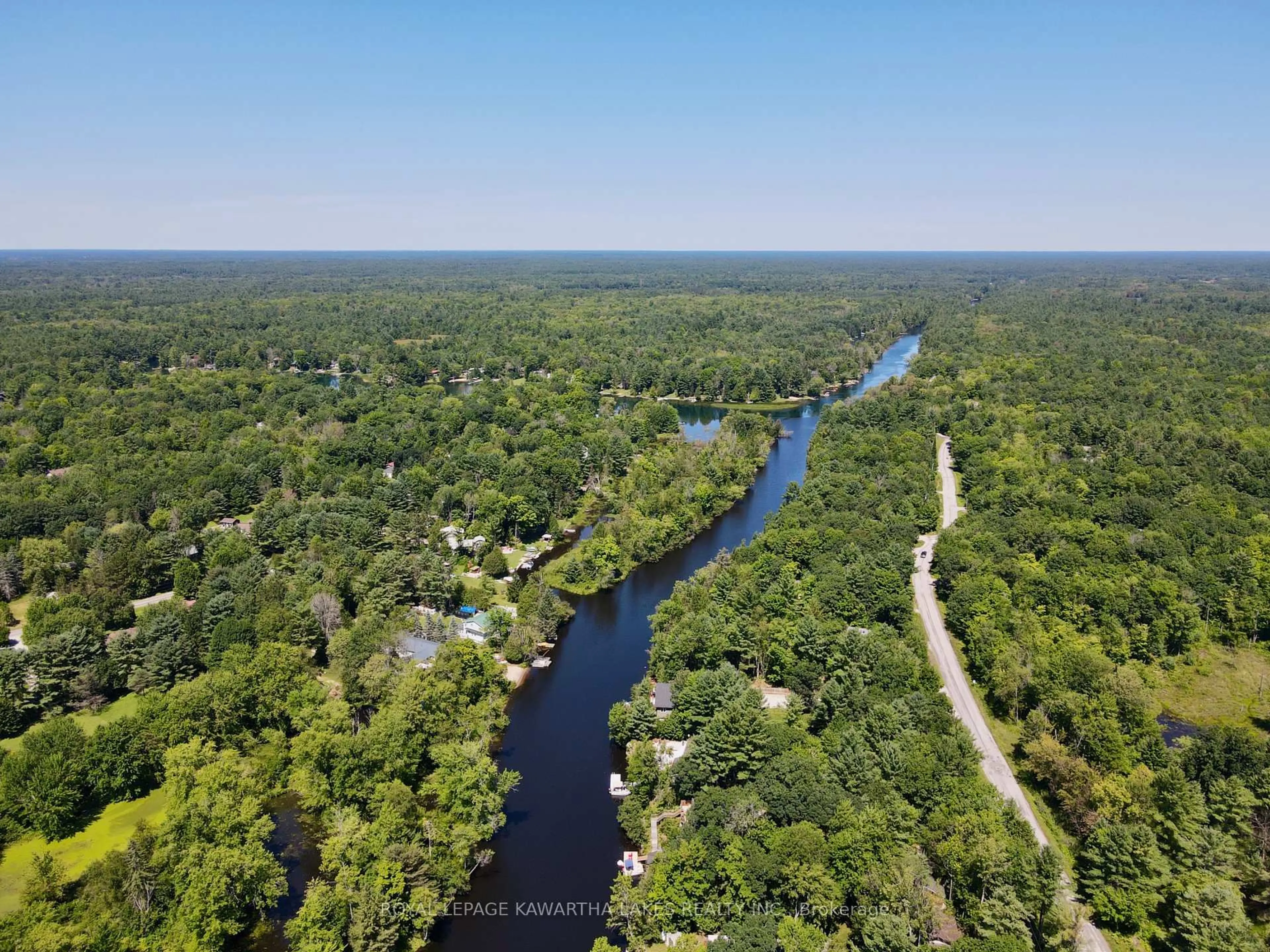 A pic from outside/outdoor area/front of a property/back of a property/a pic from drone, water/lake/river/ocean view for 7692 Birch Dr, Ramara Ontario L0K 2B0