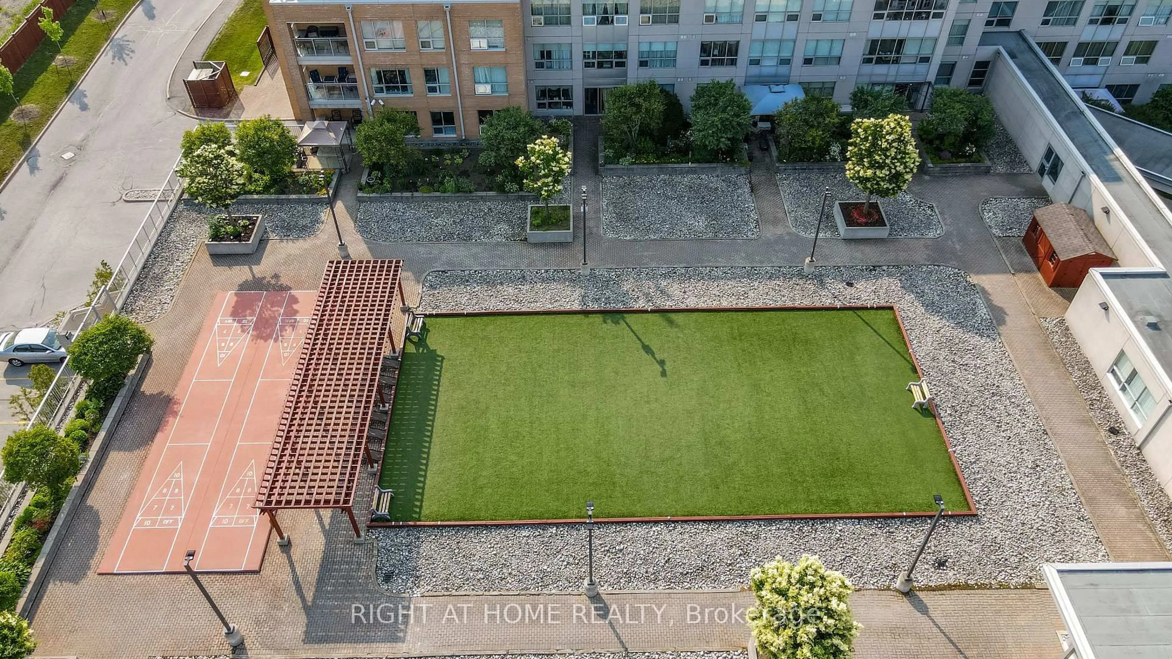 A pic from outside/outdoor area/front of a property/back of a property/a pic from drone, city buildings view from balcony for 90 Dean Ave #312, Barrie Ontario L4N 0M3