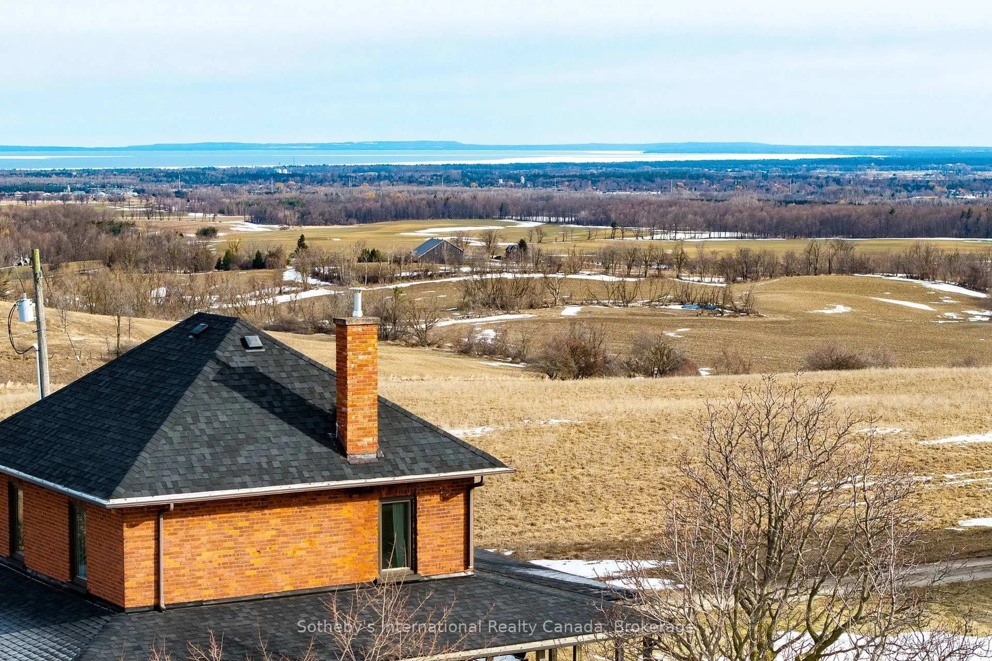 A pic from outside/outdoor area/front of a property/back of a property/a pic from drone, water/lake/river/ocean view for 1943 Fairgrounds Rd, Clearview Ontario L0M 1G0