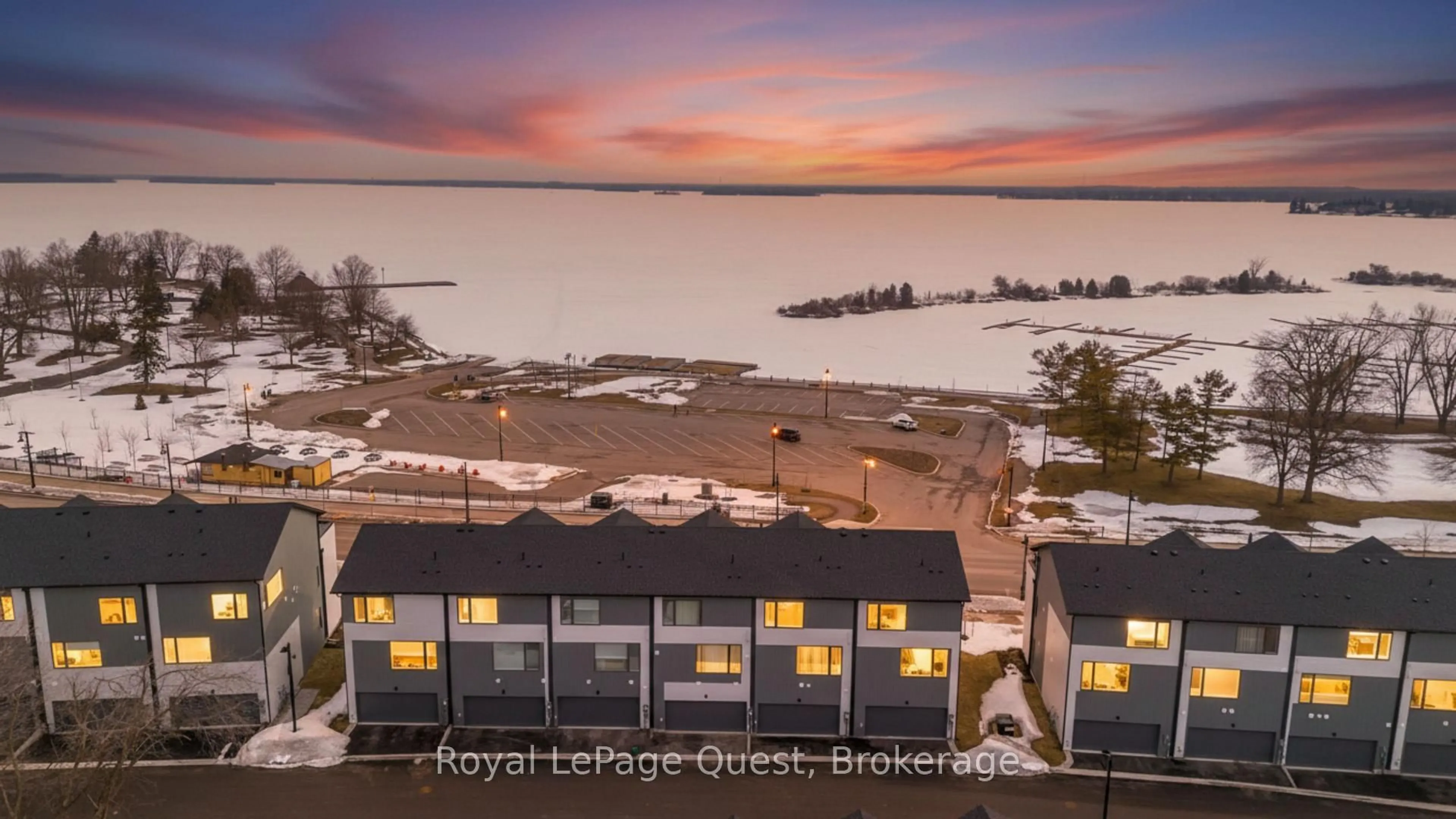 A pic from outside/outdoor area/front of a property/back of a property/a pic from drone, water/lake/river/ocean view for 93 Lightfoot Dr, Orillia Ontario L3V 7L8