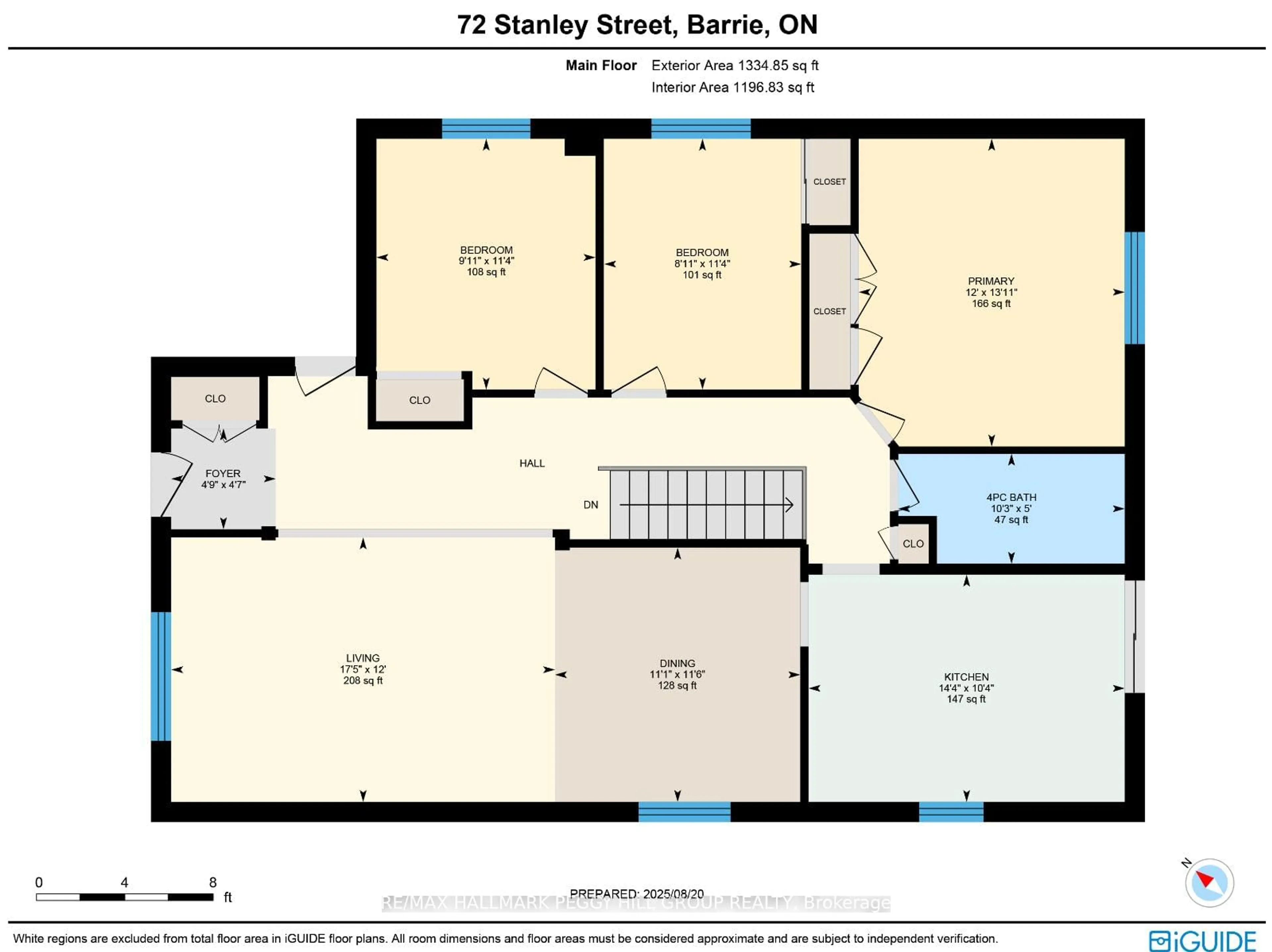 Floor plan for 72 Stanley St, Barrie Ontario L4M 6V5