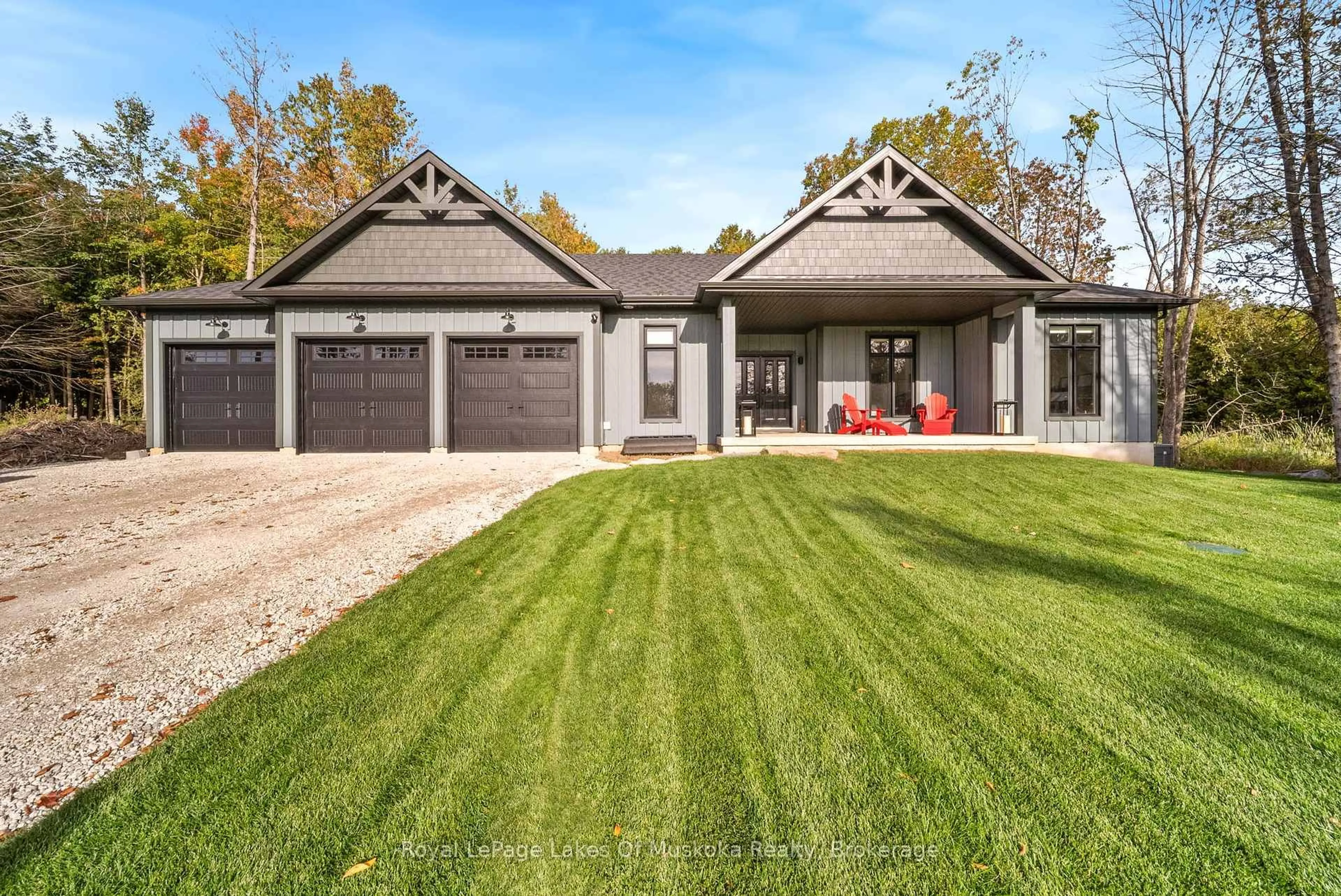 Home with vinyl exterior material, street for 9 Meadow Acres Rd, Oro-Medonte Ontario L0K 2G1