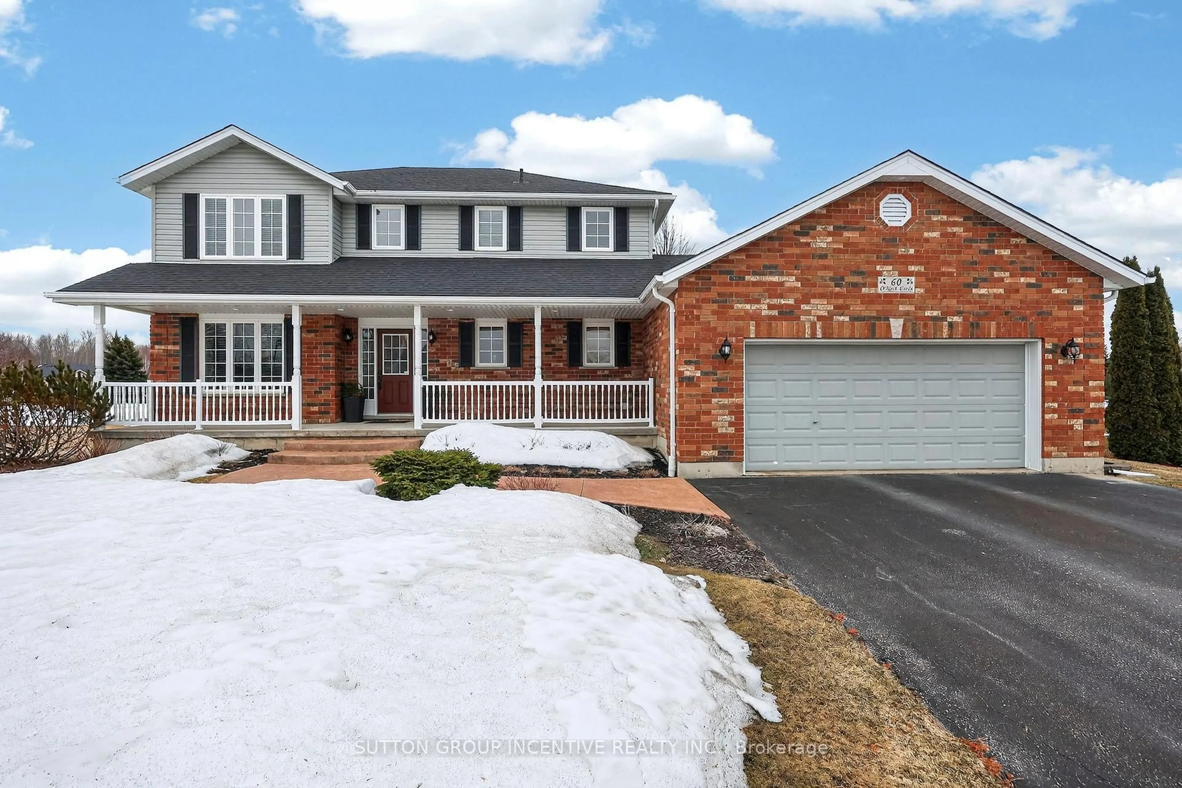Home with brick exterior material, street for 60 O'neill Circ, Springwater Ontario L0L 2K0