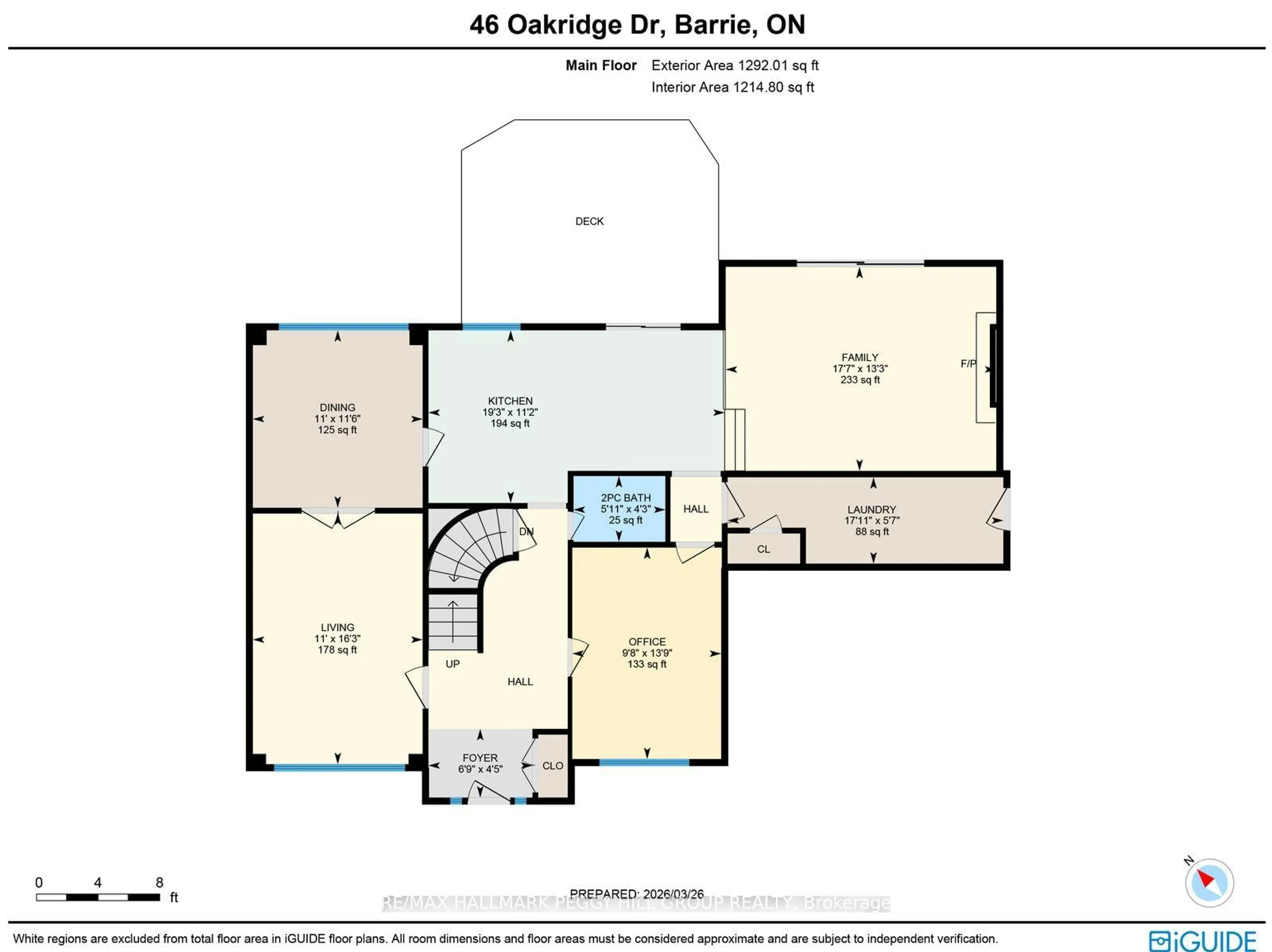 Floor plan for 46 Oakridge Dr, Barrie Ontario L4N 5N8
