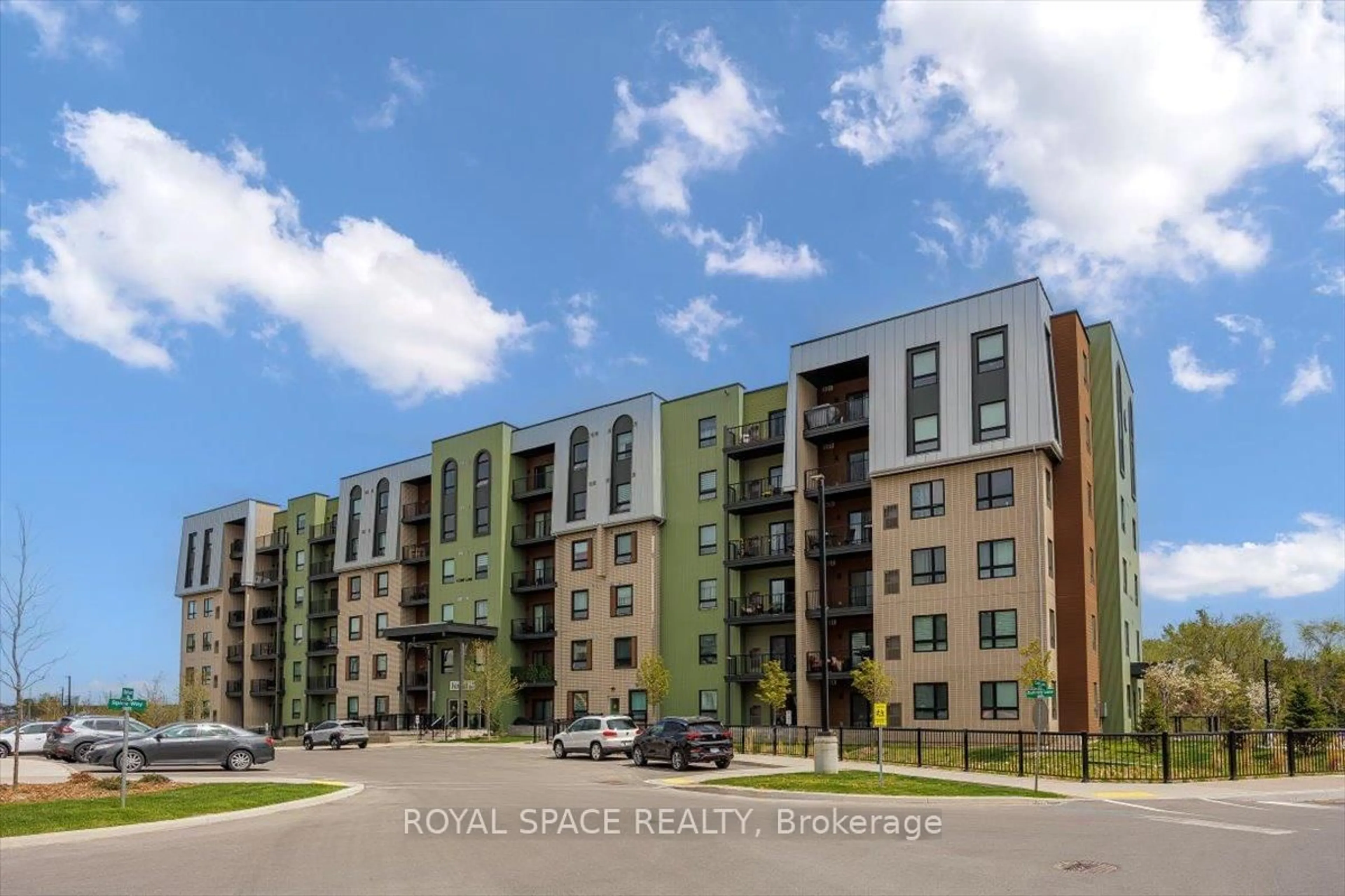 A pic from outside/outdoor area/front of a property/back of a property/a pic from drone, street for 5 Chef Lane #101, Barrie Ontario L9J 0J8