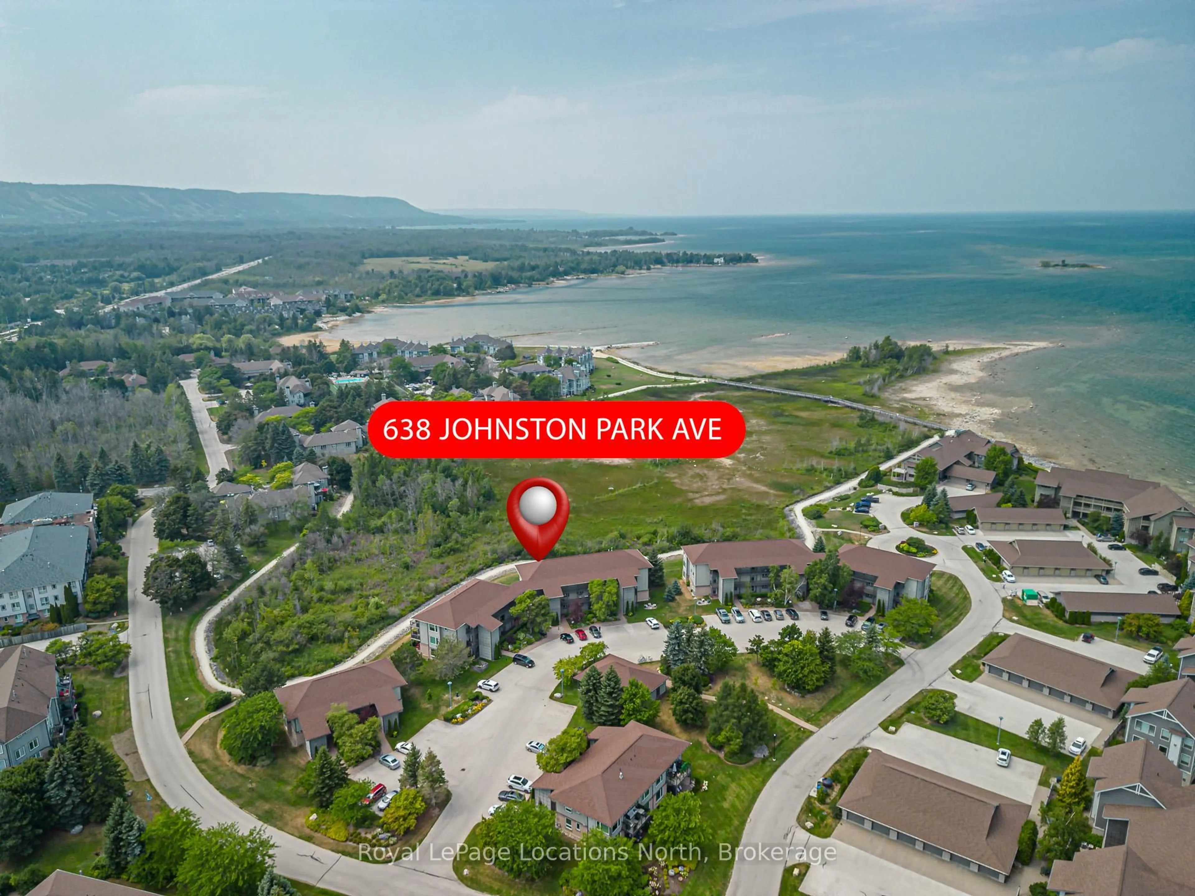 A pic from outside/outdoor area/front of a property/back of a property/a pic from drone, water/lake/river/ocean view for 638 Johnston Park Ave, Collingwood Ontario L9Y 5C7