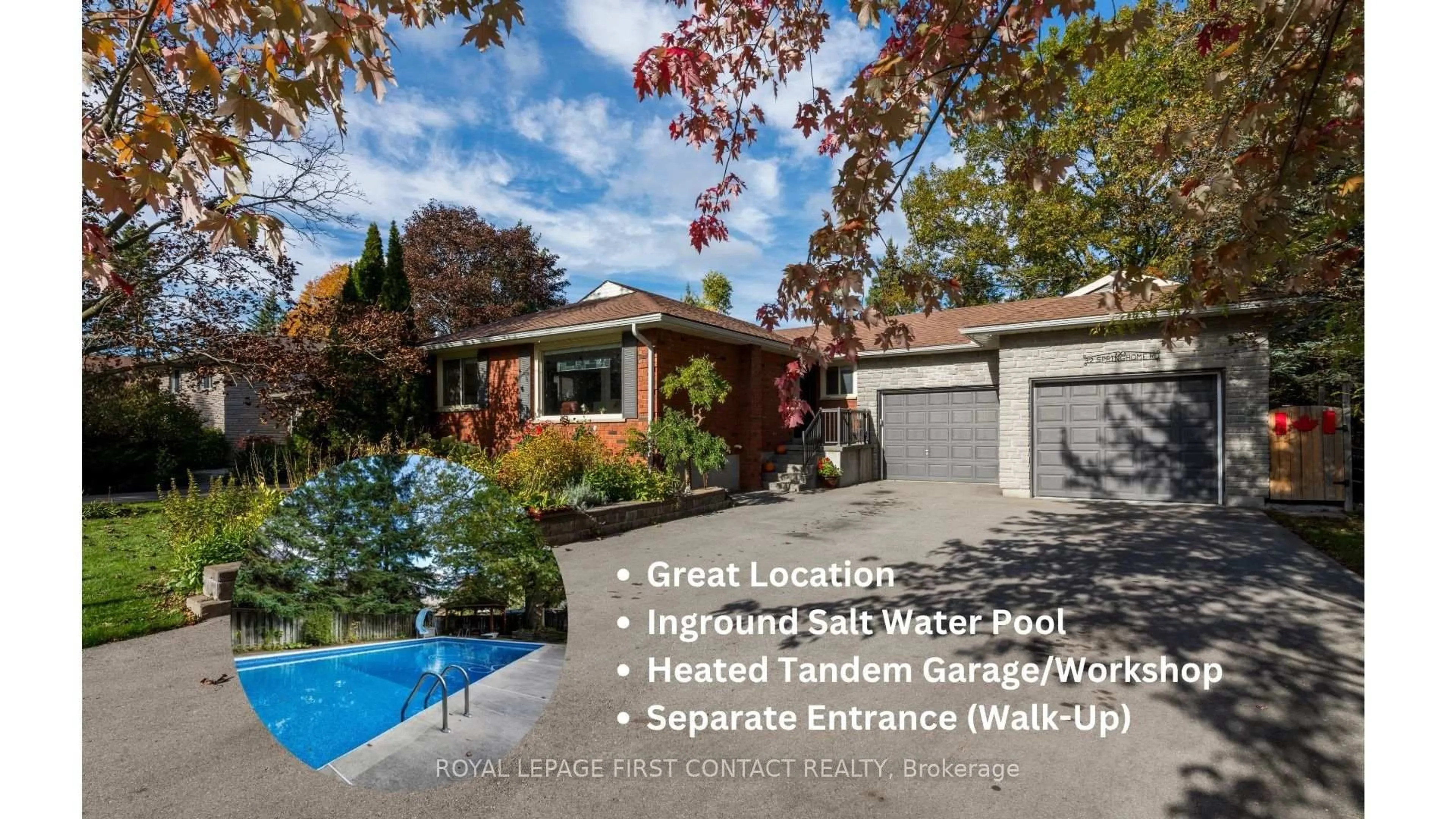 A pic from outside/outdoor area/front of a property/back of a property/a pic from drone, water/lake/river/ocean view for 32 Springhome Rd, Barrie Ontario L4N 2W7