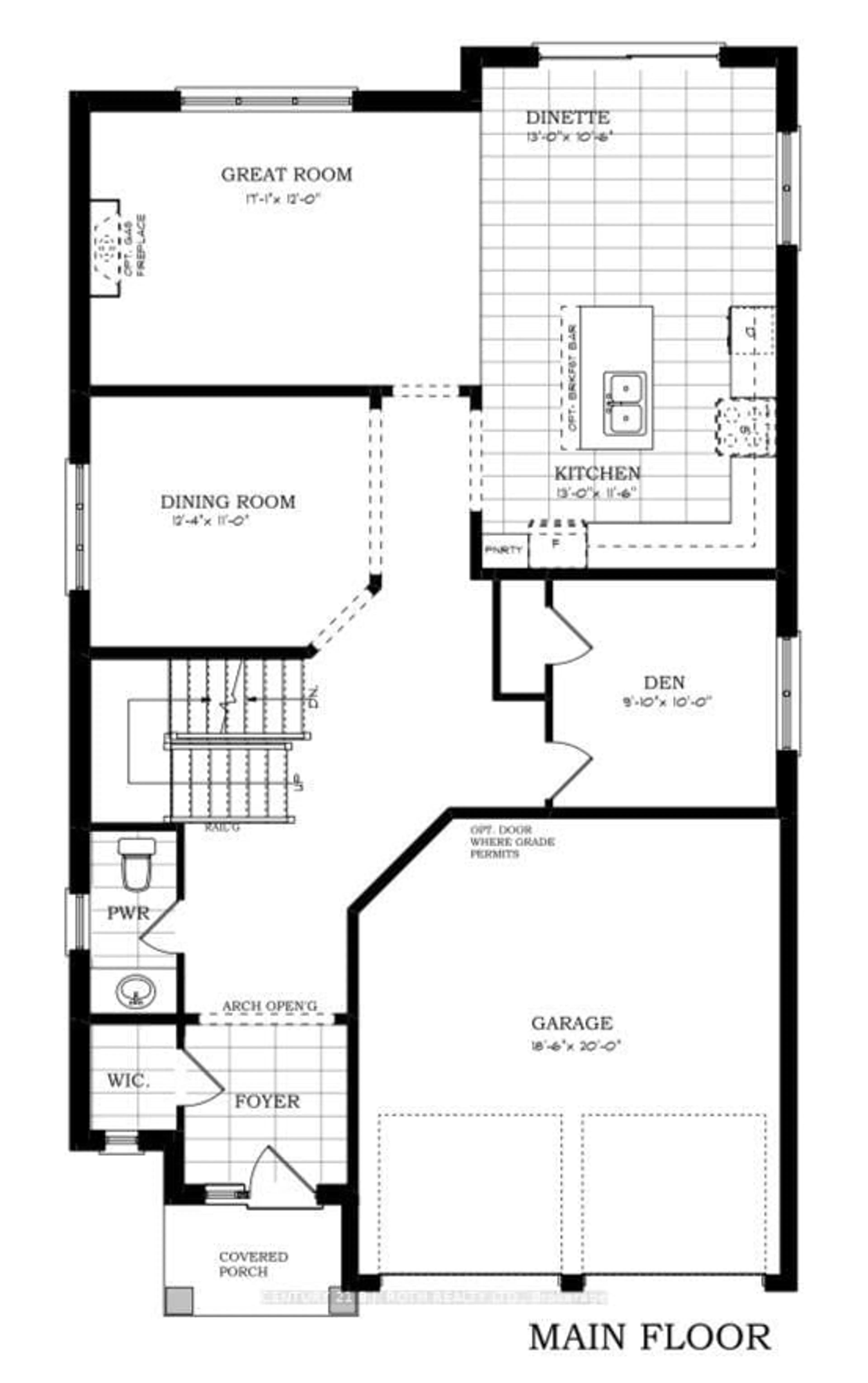 Floor plan for LOT 34 MONARCH Dr, Orillia Ontario L3V 8L8