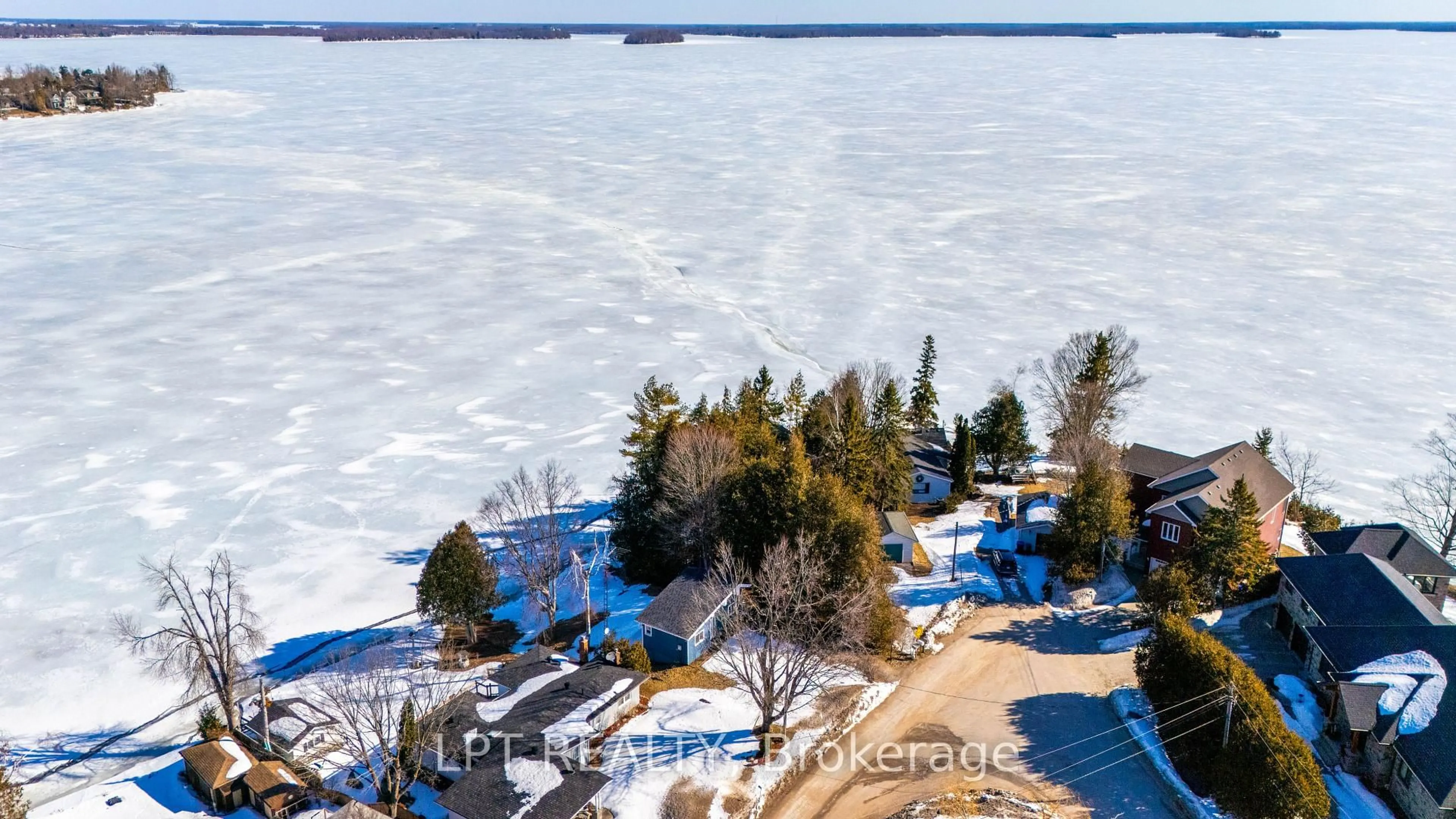 A pic from outside/outdoor area/front of a property/back of a property/a pic from drone, water/lake/river/ocean view for 47 Moon Point Dr, Oro-Medonte Ontario L3V 0R8