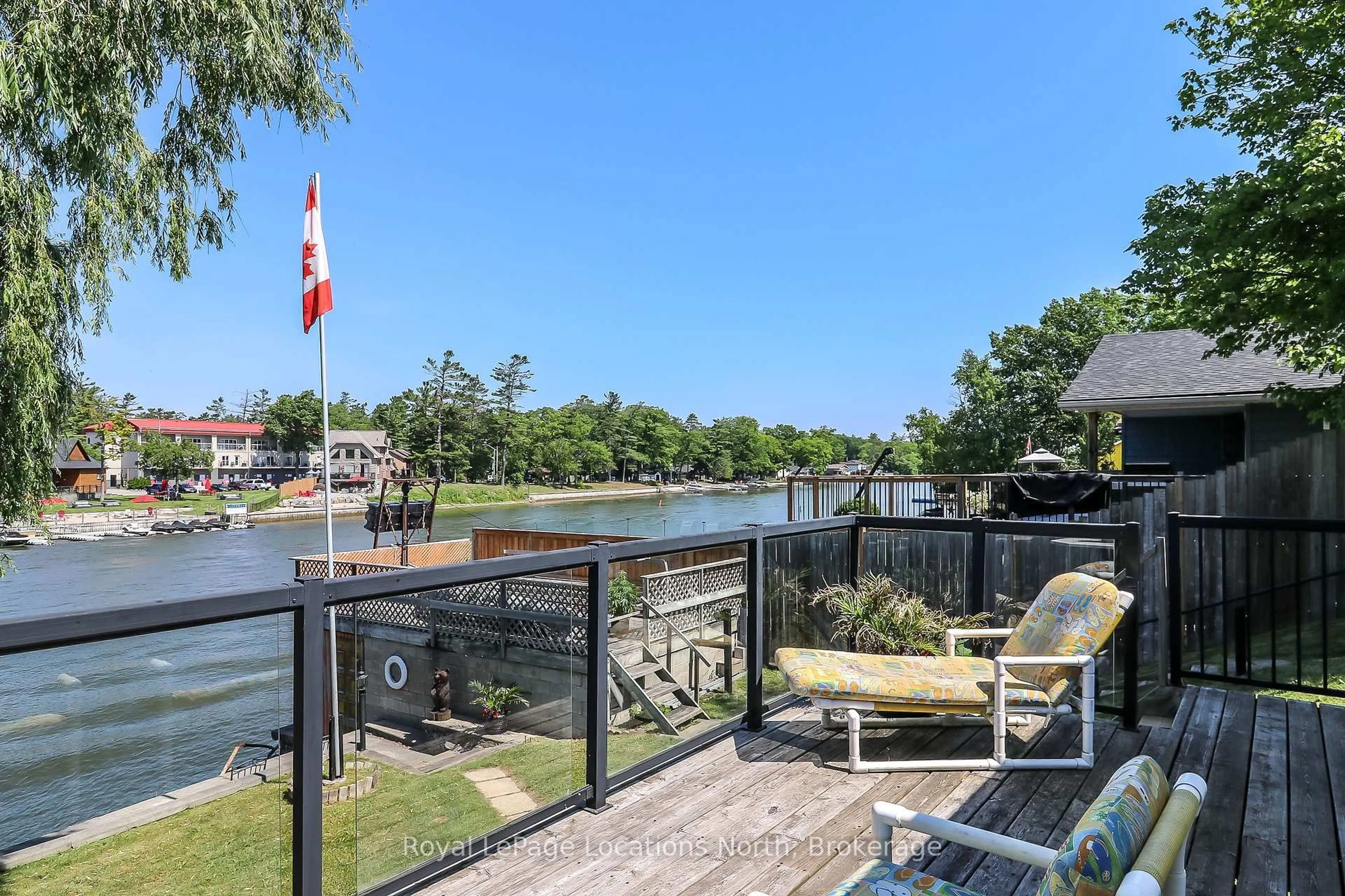 Patio, water/lake/river/ocean view for 1320 River Rd, Wasaga Beach Ontario L9Z 2W6