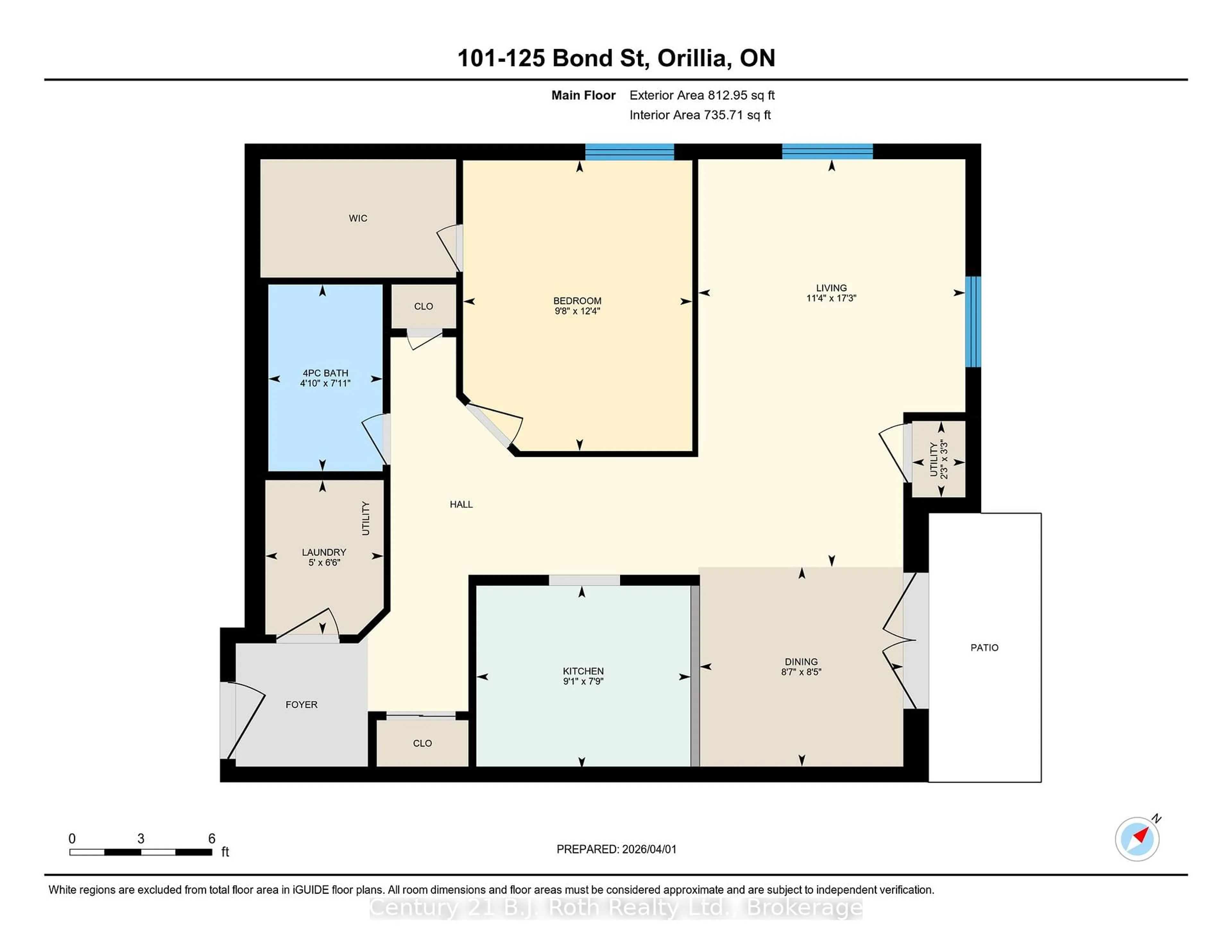 Floor plan for 125 Bond St #101, Orillia Ontario L3V 1J7