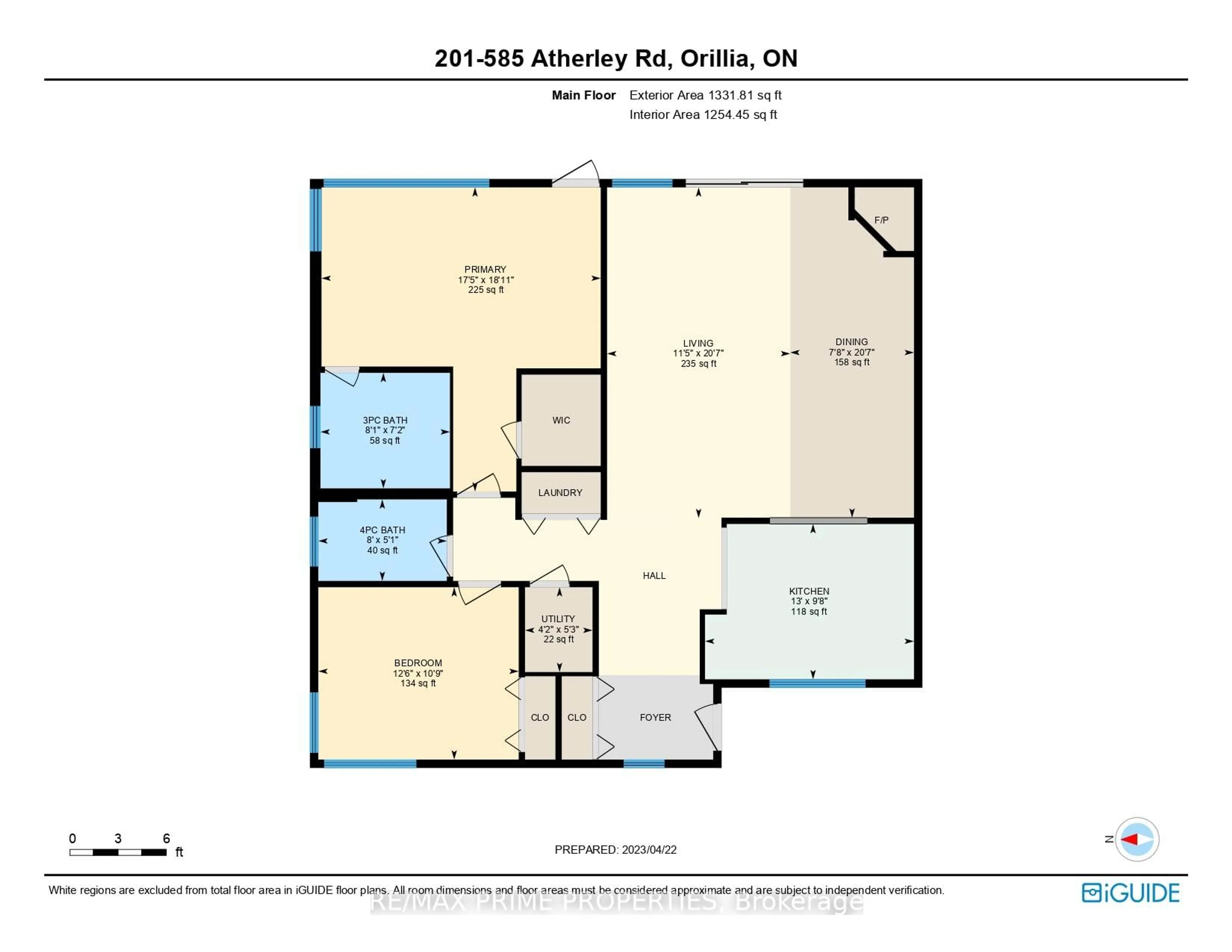 Floor plan for 585 Atherley Rd #201, Orillia Ontario L3V 7L5