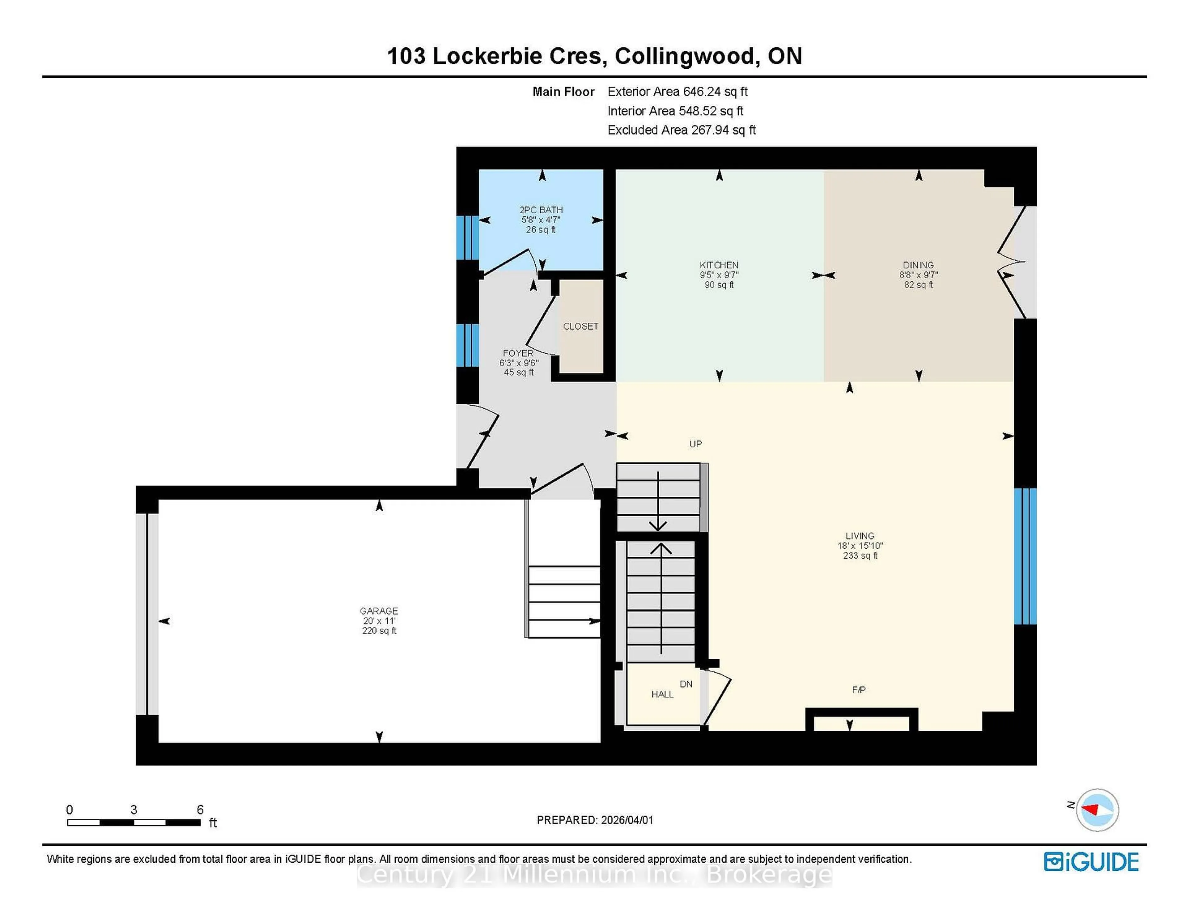 Floor plan for 103 Lockerbie Cres, Collingwood Ontario L9Y 0Y8