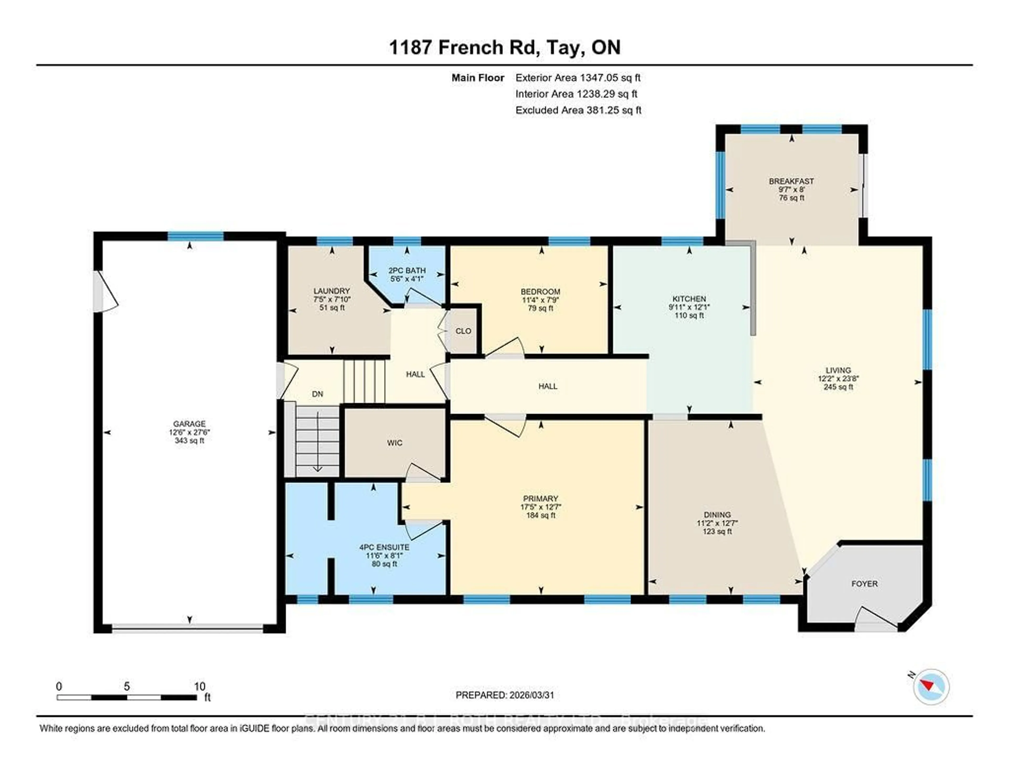 Floor plan for 1187 French Rd, Tay Ontario L4R 4K3
