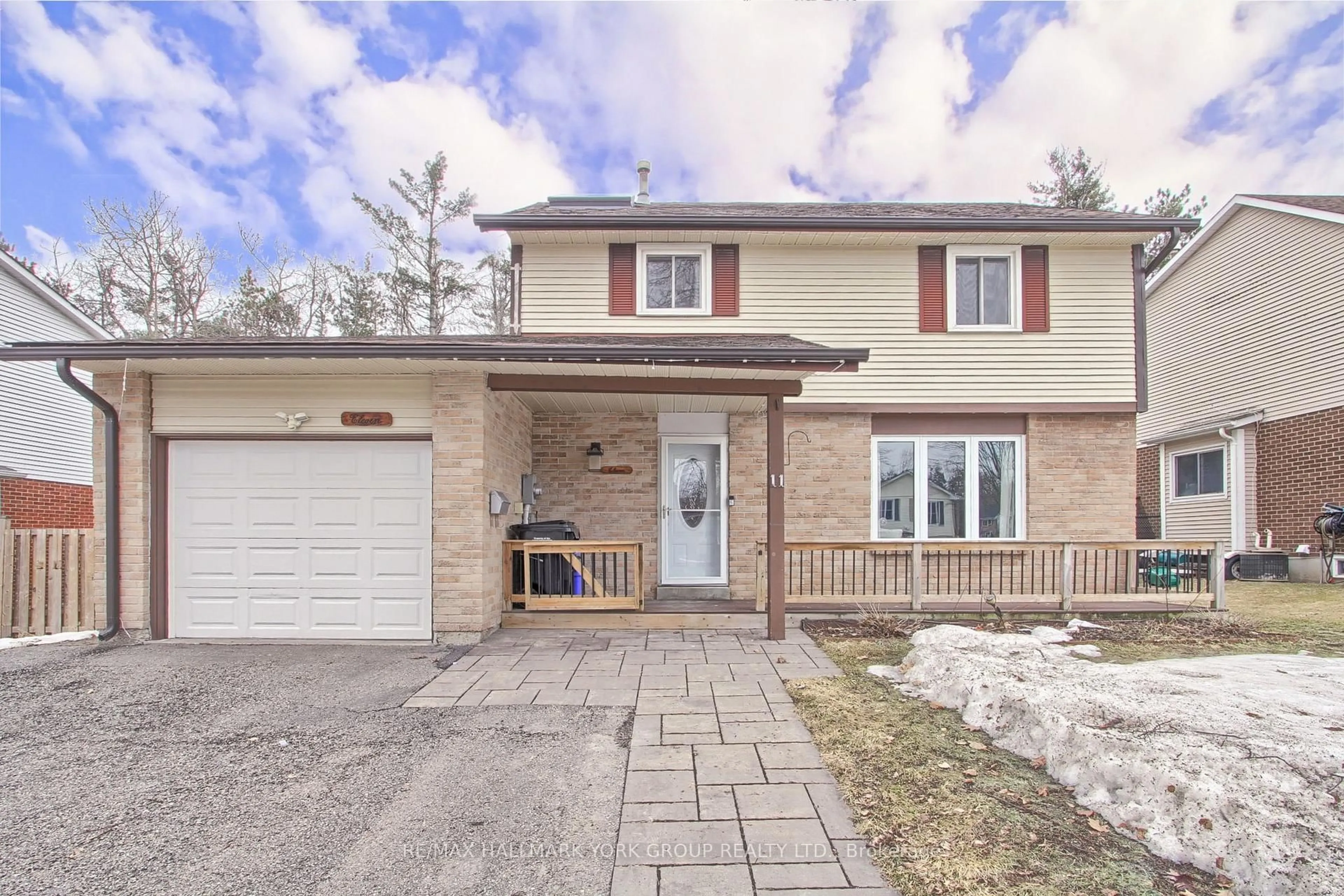 Home with brick exterior material, street for 11 SHELLEY Lane, Barrie Ontario L4N 4W4