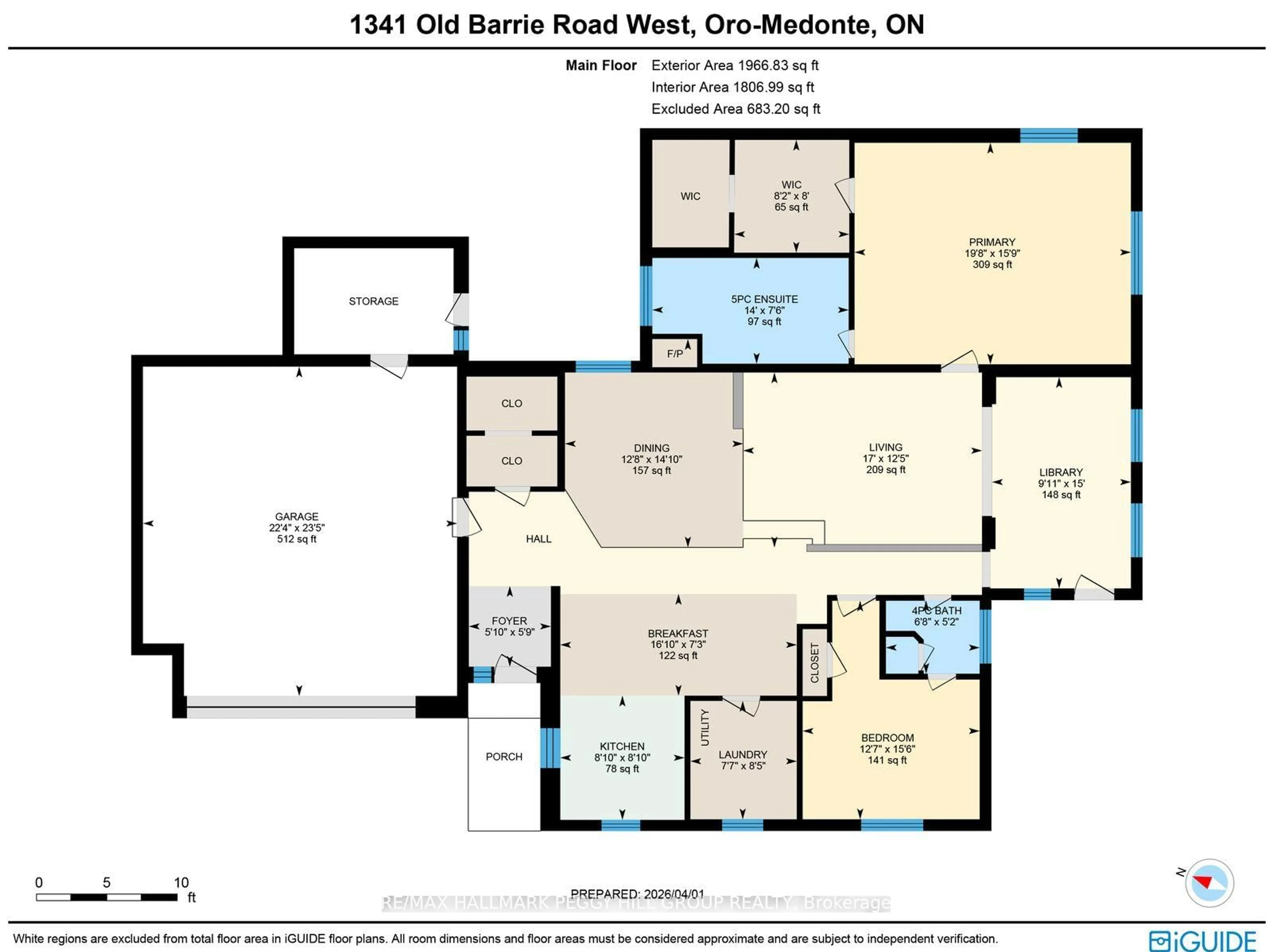 Floor plan for 1341 Old Barrie Rd, Oro-Medonte Ontario L0L 2L0
