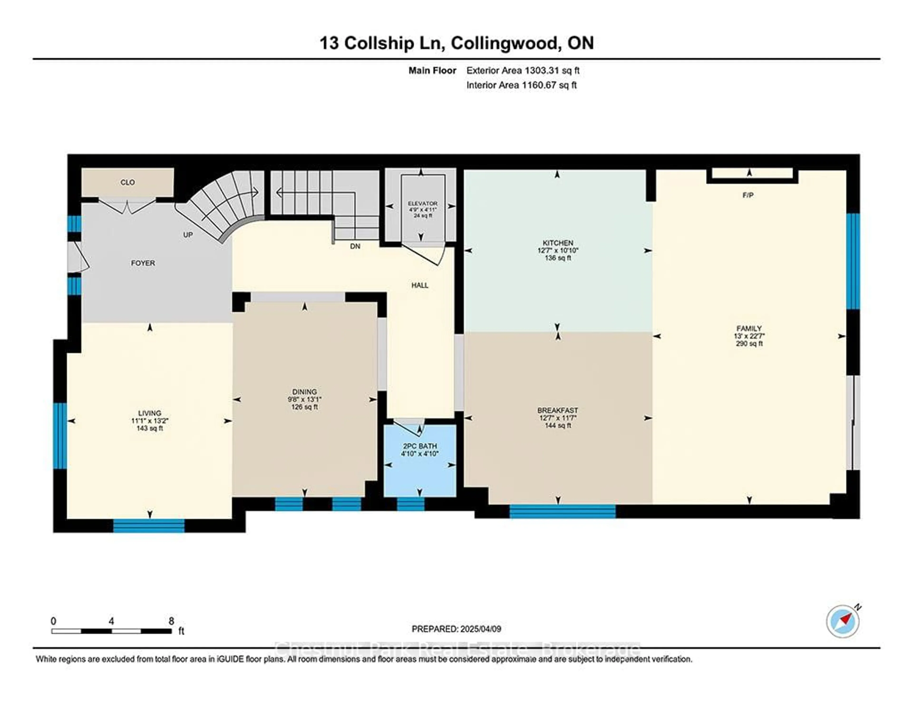 Floor plan for 13 Collship Lane, Collingwood Ontario L9Y 0J6