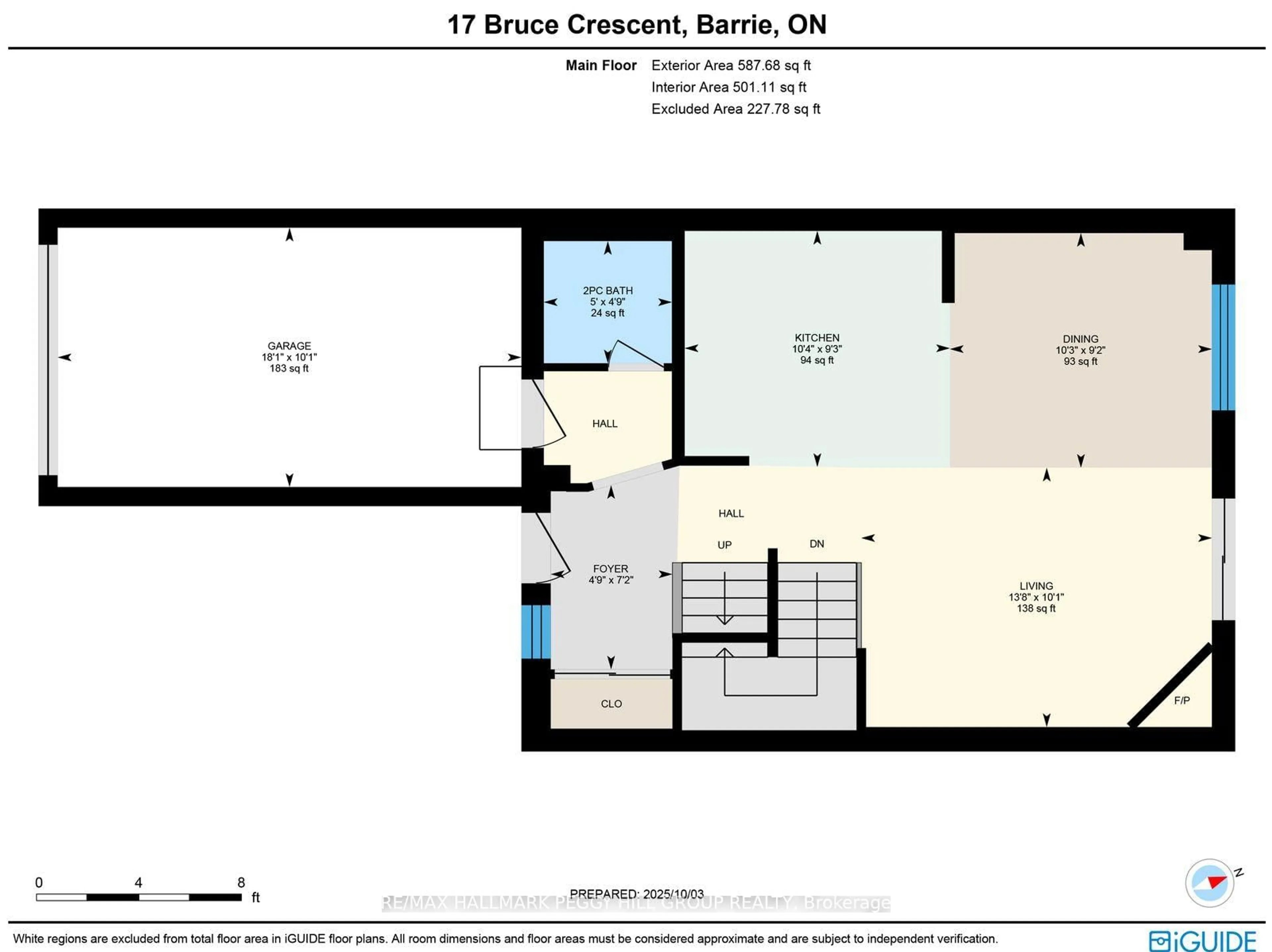 Floor plan for 17 Bruce Cres, Barrie Ontario L4N 8T8