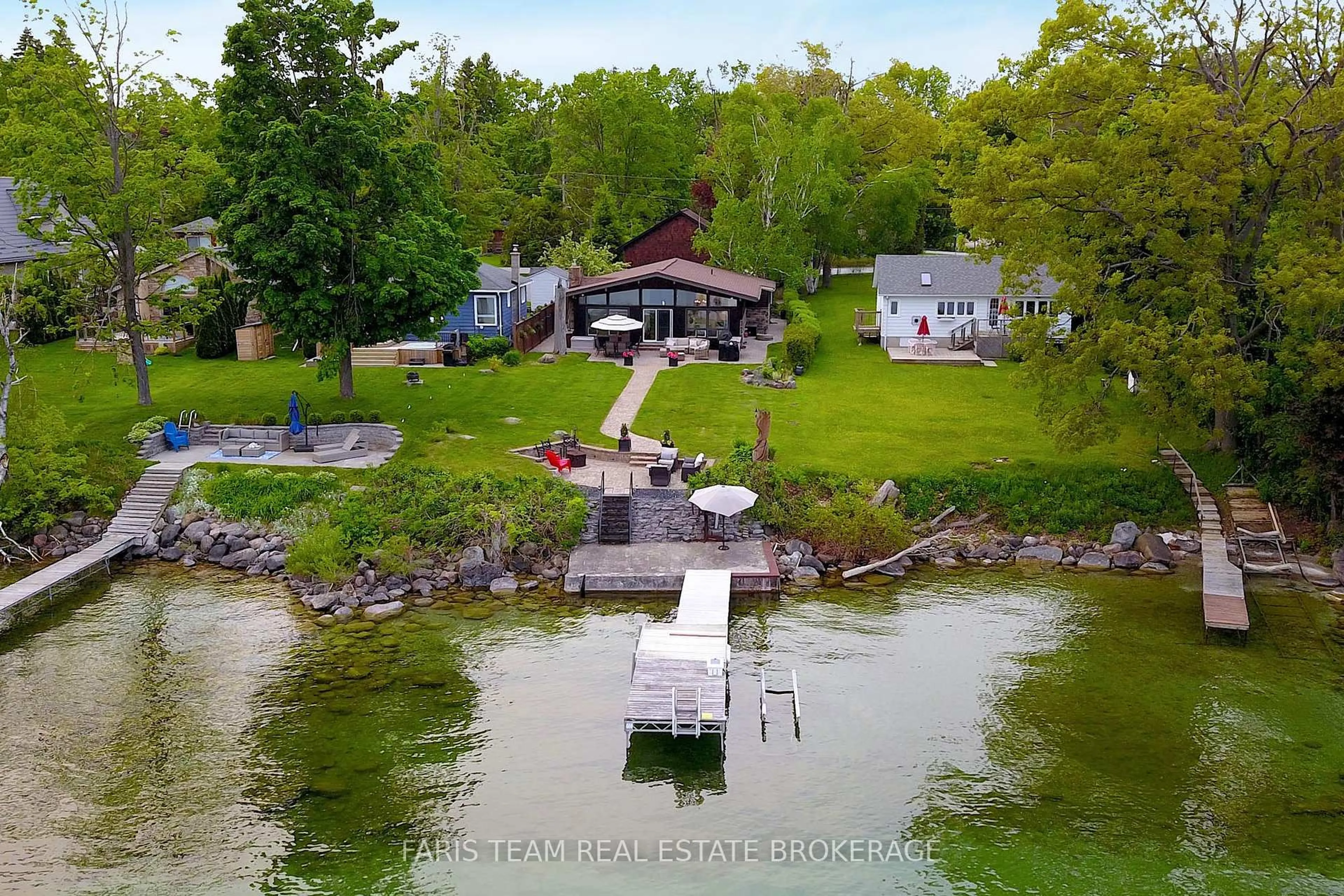 A pic from outside/outdoor area/front of a property/back of a property/a pic from drone, water/lake/river/ocean view for 3 Greenwood Forest Rd, Oro-Medonte Ontario L0L 2E0