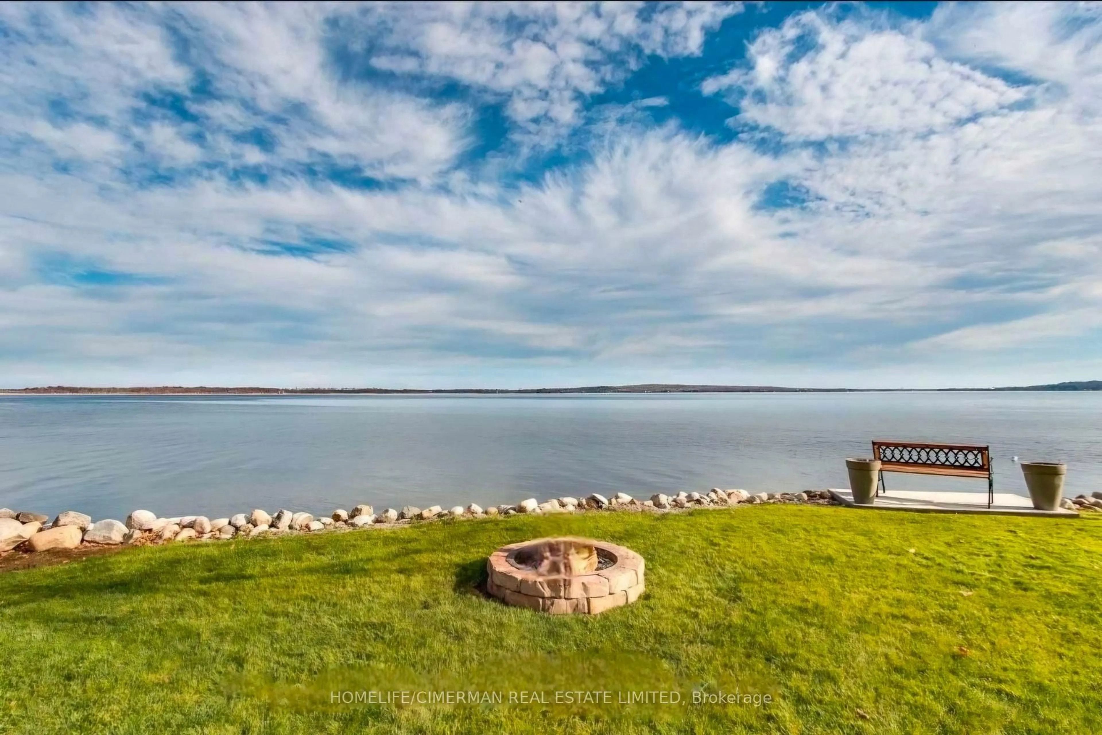 A pic from outside/outdoor area/front of a property/back of a property/a pic from drone, water/lake/river/ocean view for 314 Robins Point Rd, Tay Ontario L0K 2A0