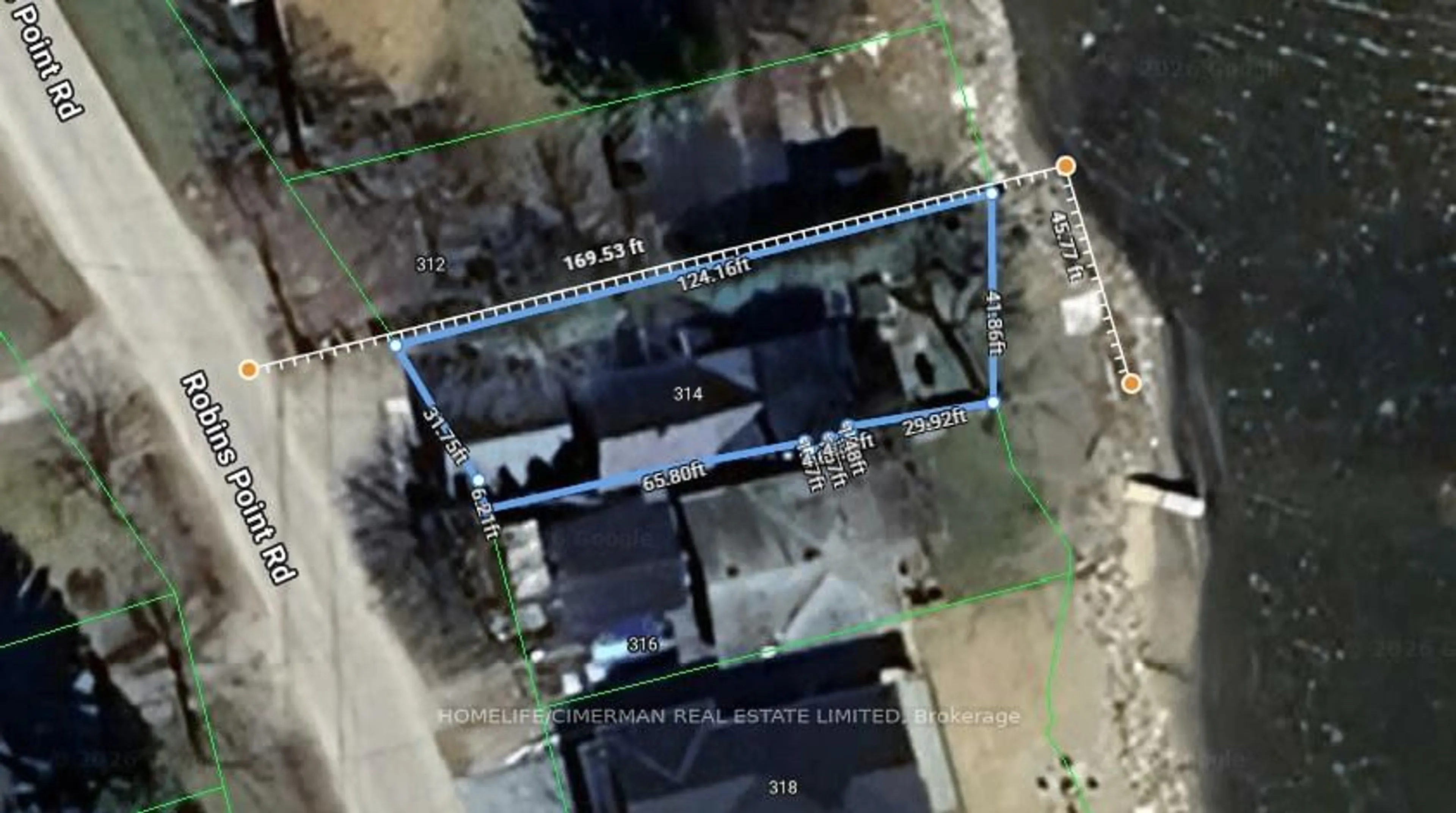 A pic from outside/outdoor area/front of a property/back of a property/a pic from drone, building for 314 Robins Point Rd, Tay Ontario L0K 2A0