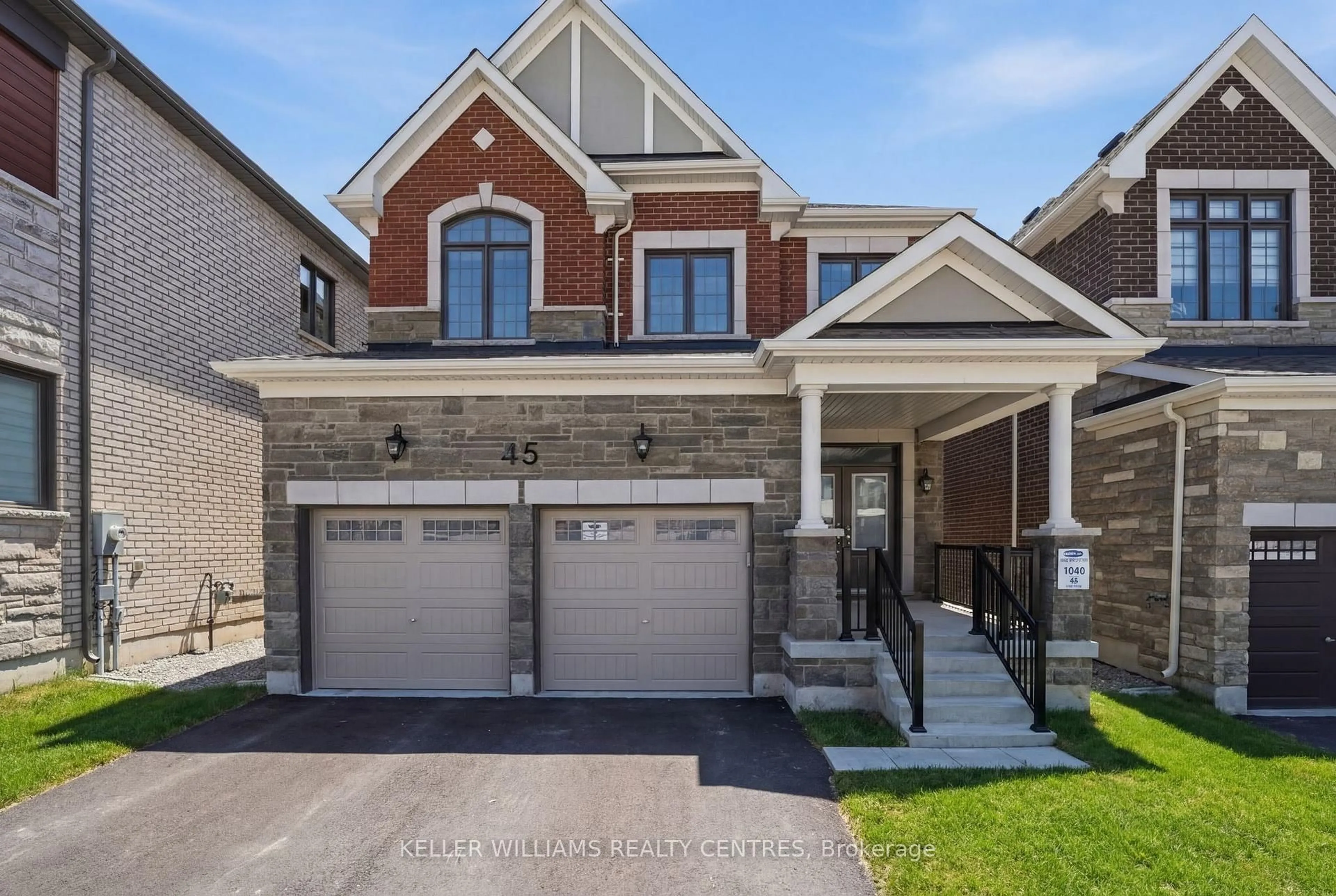Home with brick exterior material, street for 45 McBride Tr, Barrie Ontario L9J 0Y8