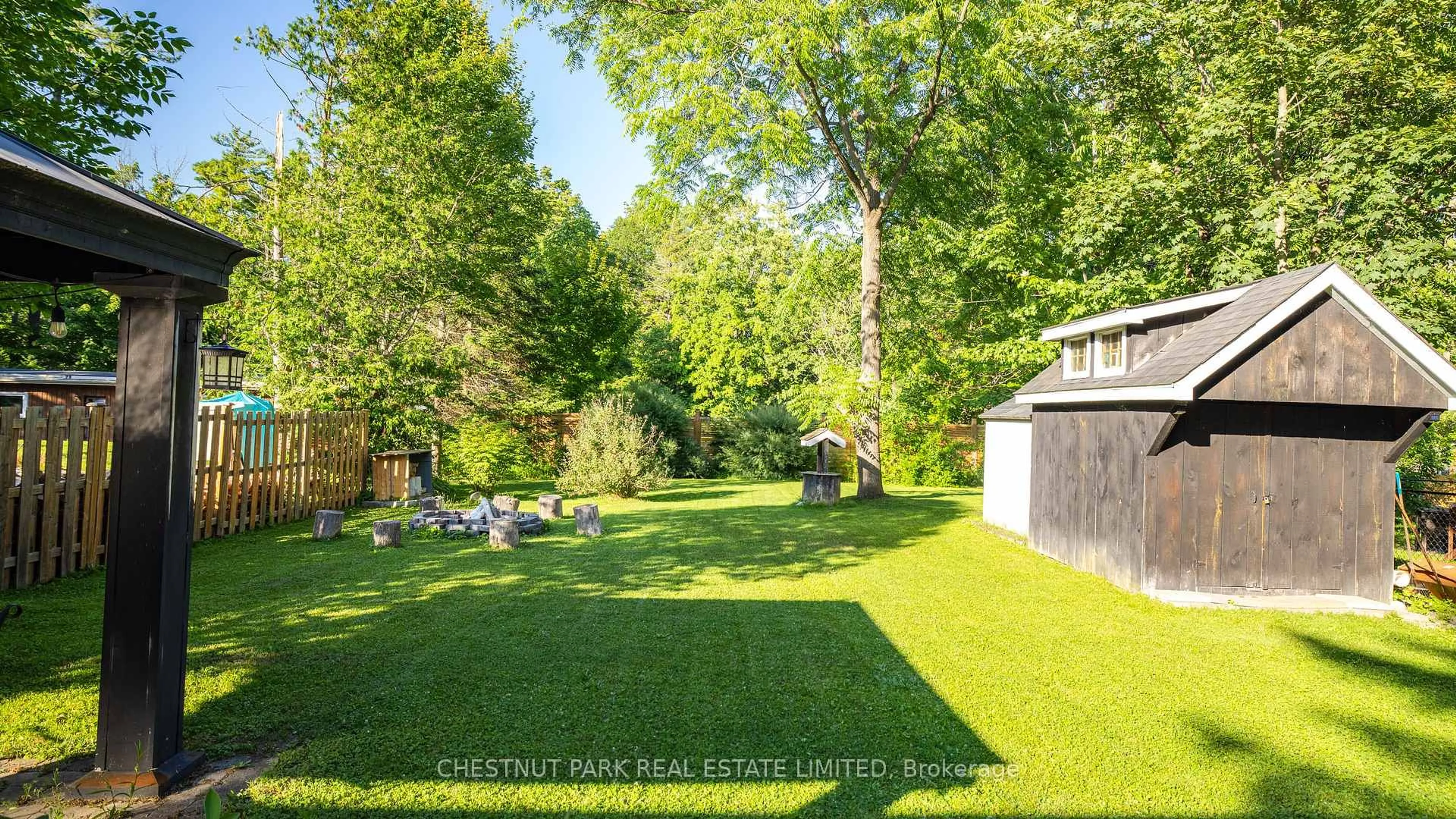 Patio, forest/trees view for 47 Lakeshore Rd, Oro-Medonte Ontario L0L 2E0