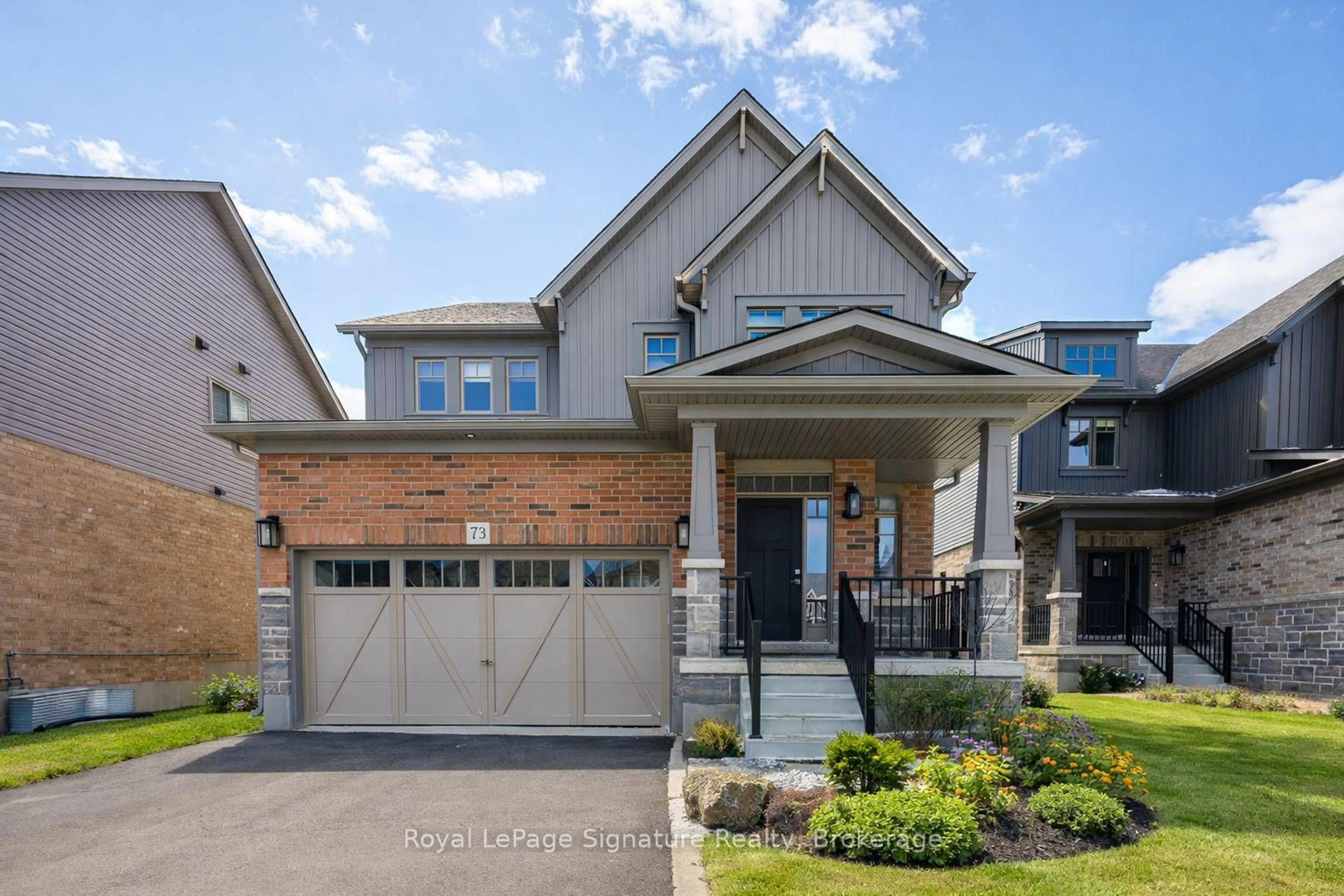 Home with brick exterior material, street for 73 Shipley Ave, Collingwood Ontario L9Y 5M7