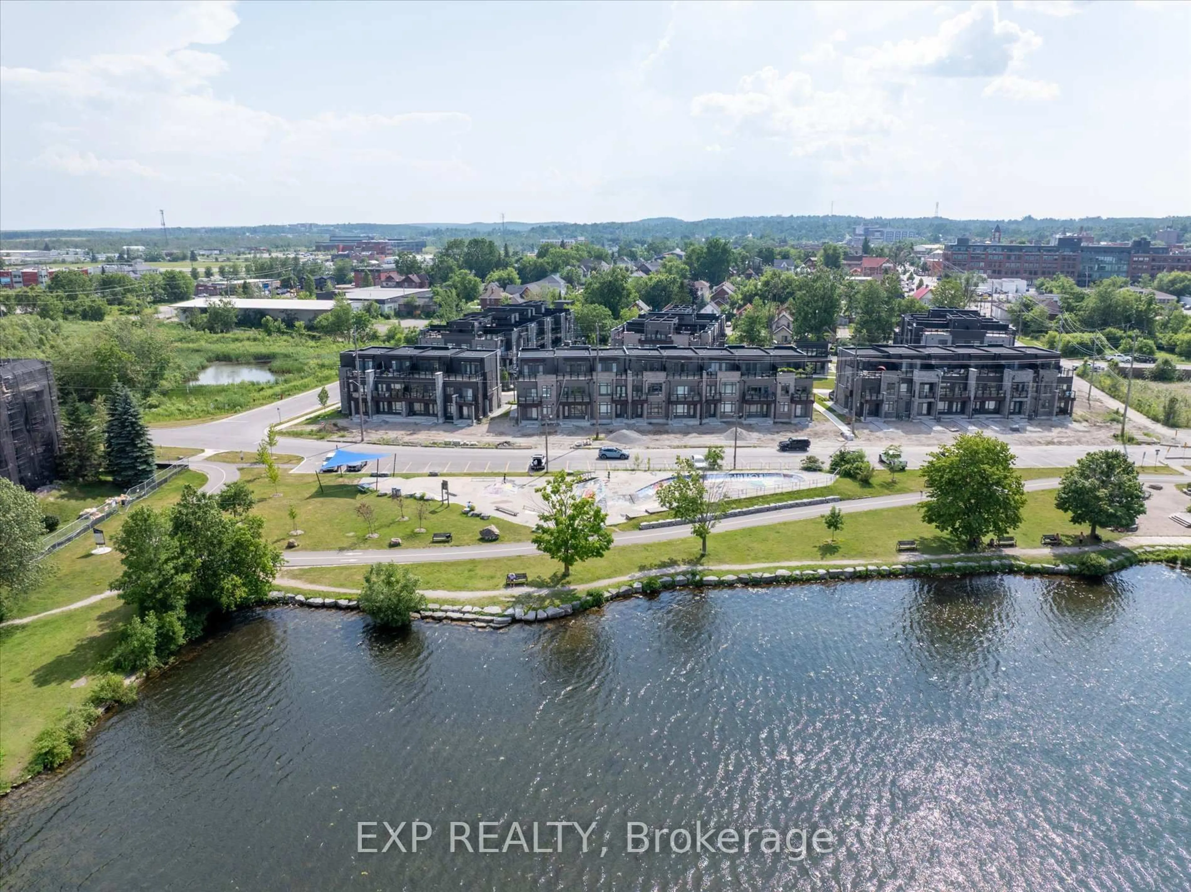 A pic from outside/outdoor area/front of a property/back of a property/a pic from drone, water/lake/river/ocean view for 48 Wyn Wood Lane, Orillia Ontario L3V 8P7