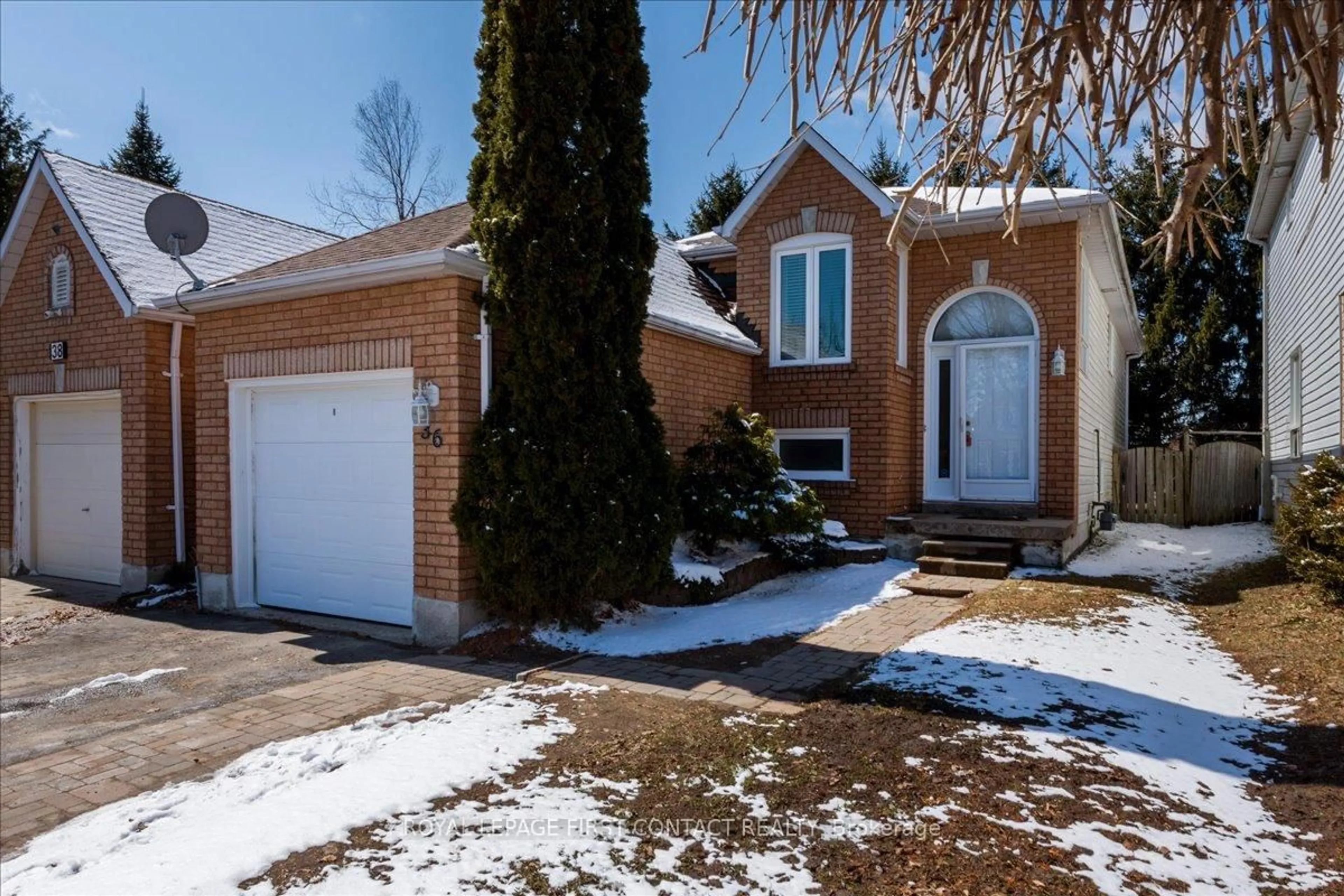 Home with brick exterior material, street for 36 CHURCHLAND Dr, Barrie Ontario L4N 8P9