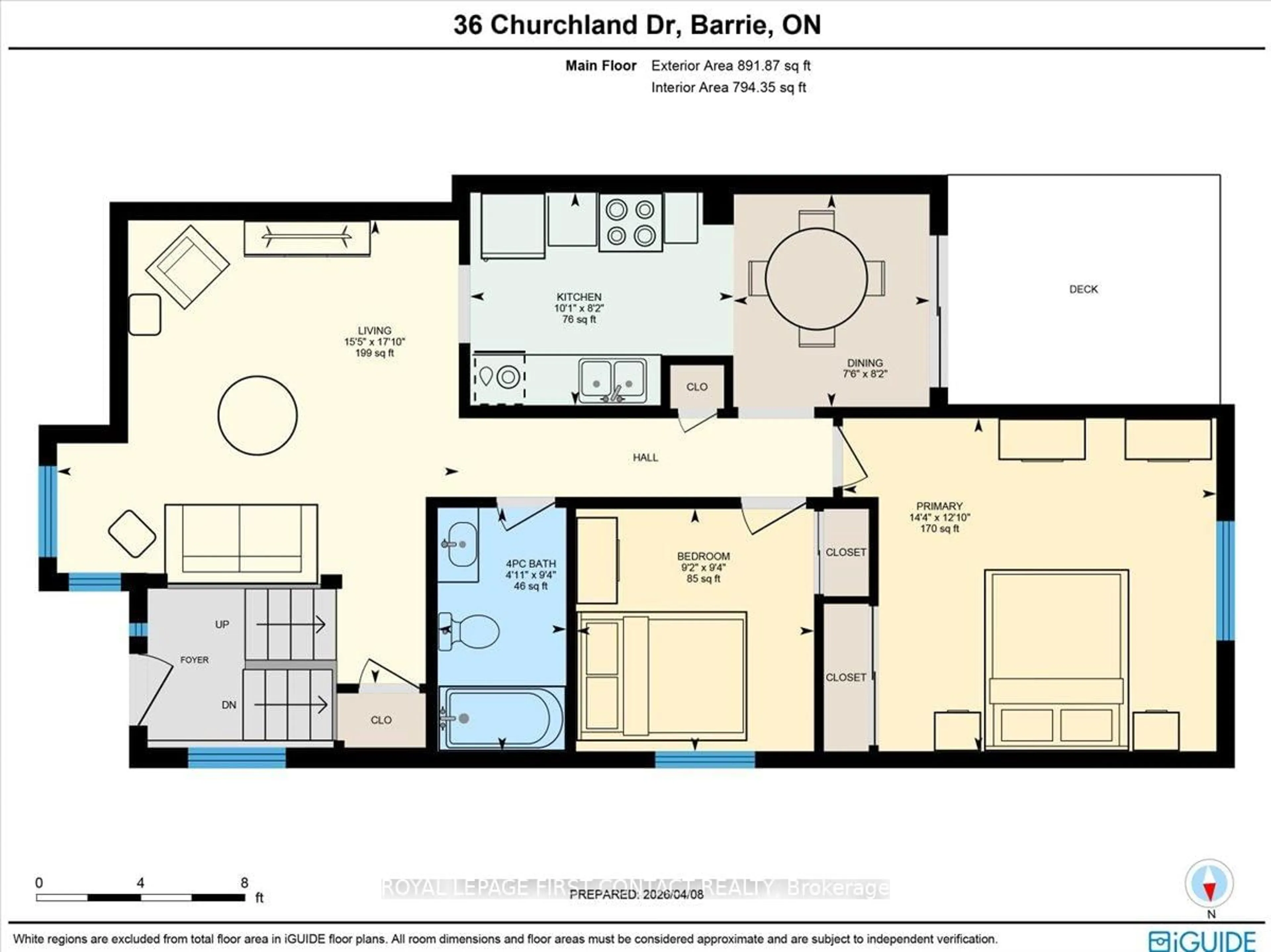 Floor plan for 36 CHURCHLAND Dr, Barrie Ontario L4N 8P9